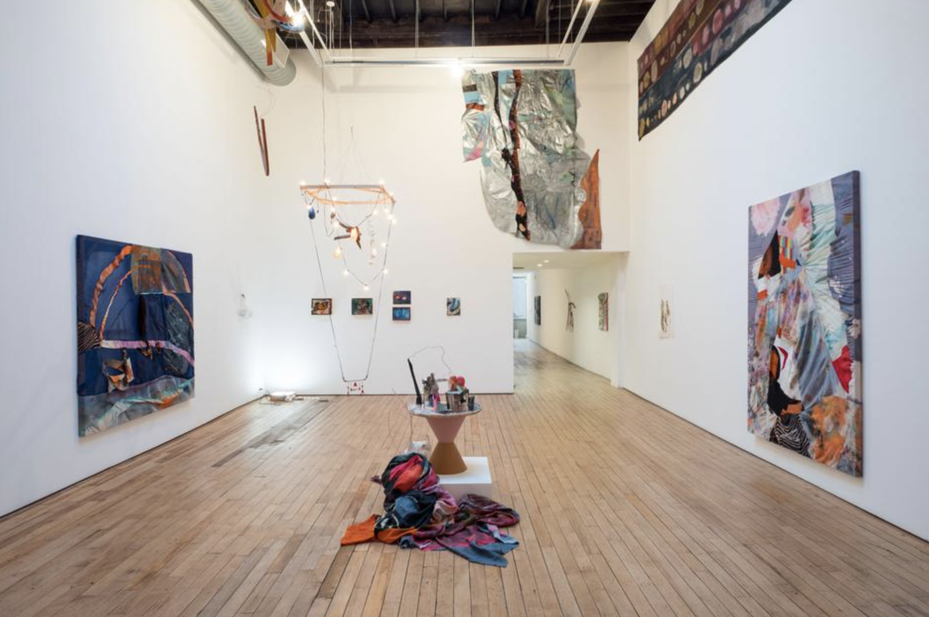 Installation view, Molly Zuckerman-Hartung, Learning Artist, 2017, Rachel Uffner Gallery