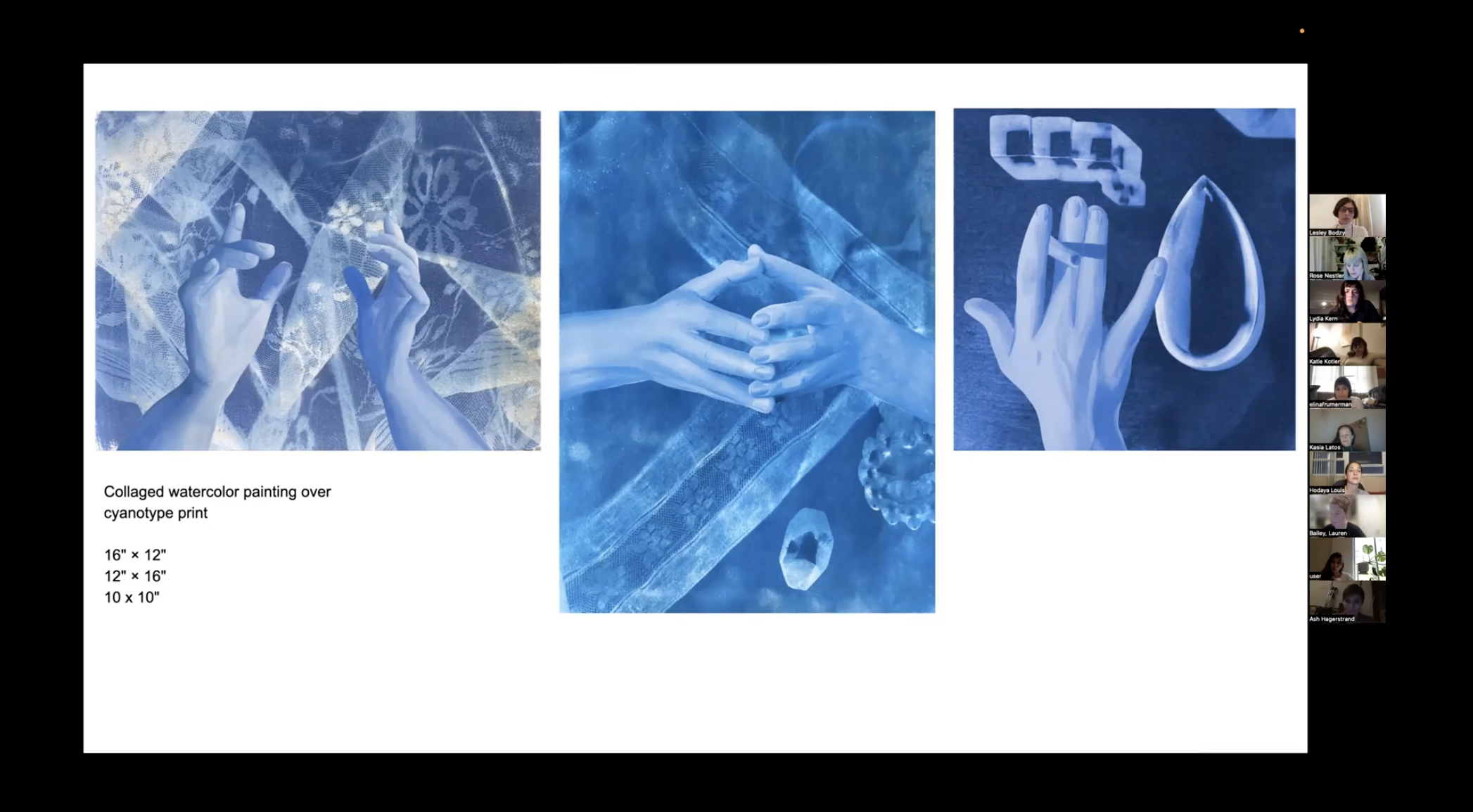 Critique presentation by Cohort Artist, Elina Frumerman