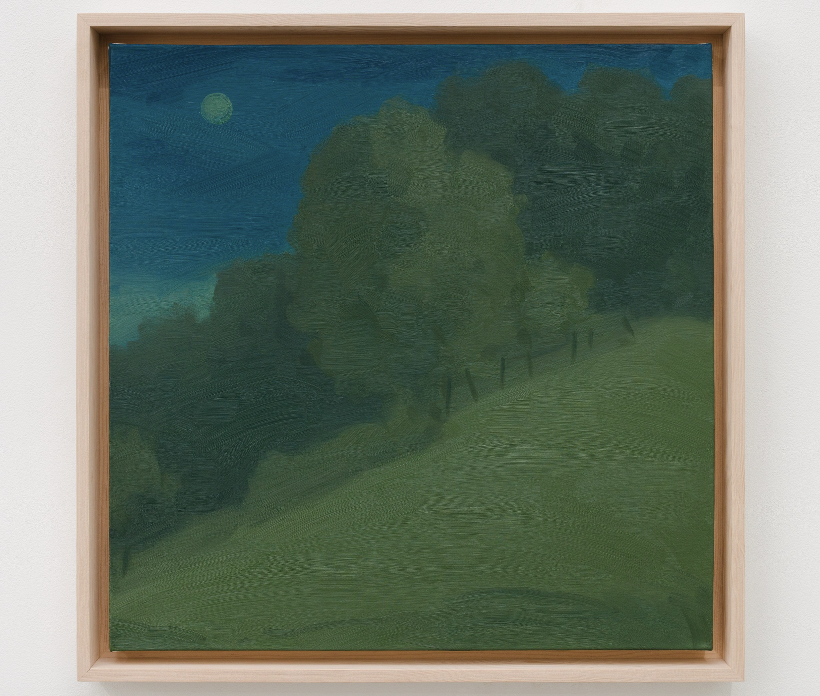 "Moon and Trees", oil on linen,  20” x 20”,  2022