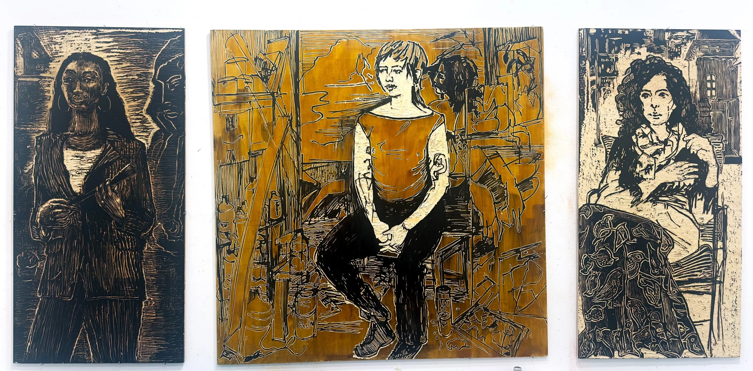 20a_YIN_Woodcut_Les Demoiselles d_Avignon_installationview_116x48total - Amanda Yin.jpg