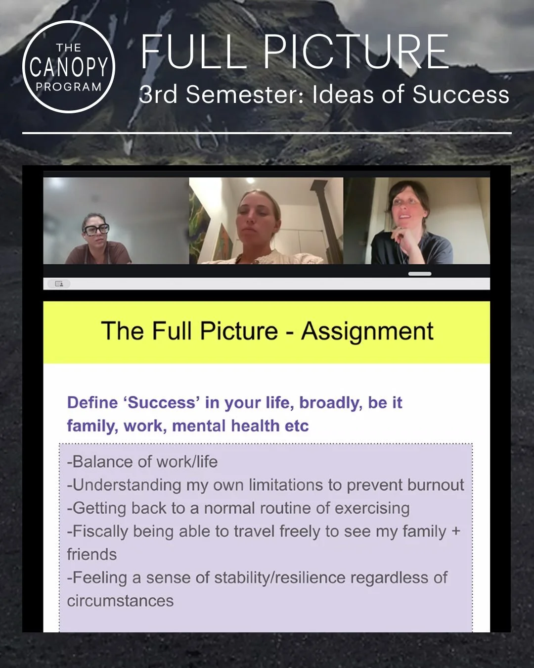 💥Canopy Insider: Third Semester - experiments, goals, sustainability

&ldquo;This week artists shared about the creative experiments&nbsp;they did this summer, as well as their goals, visions, and fears. The cohort supported one another by sharing s