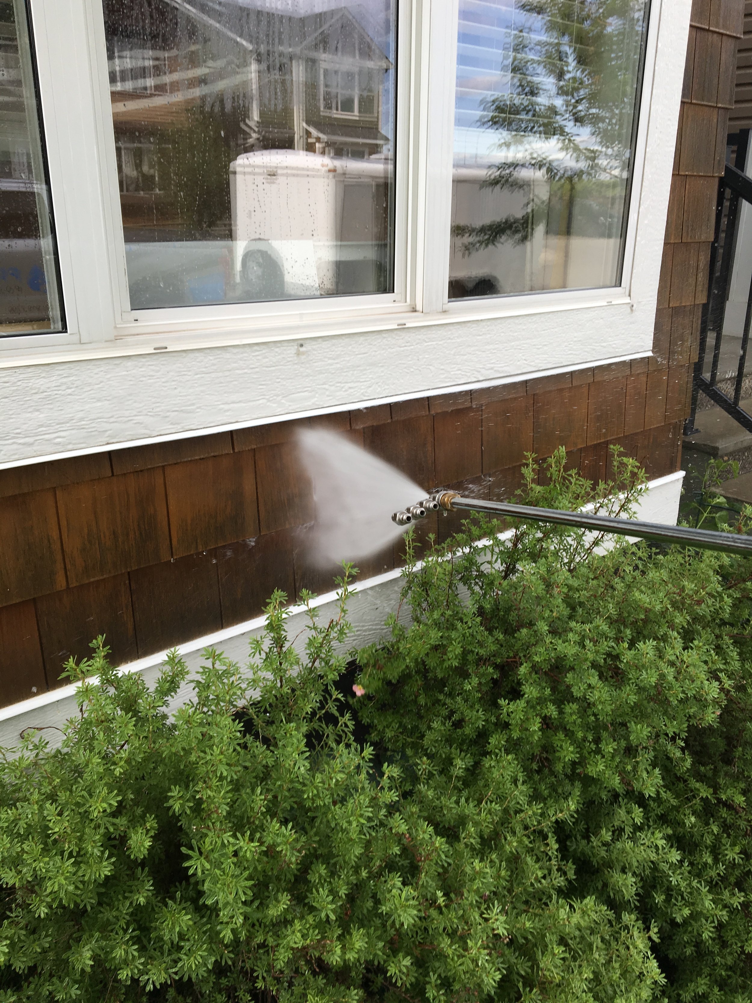 Residential Soft Washing Cedar 