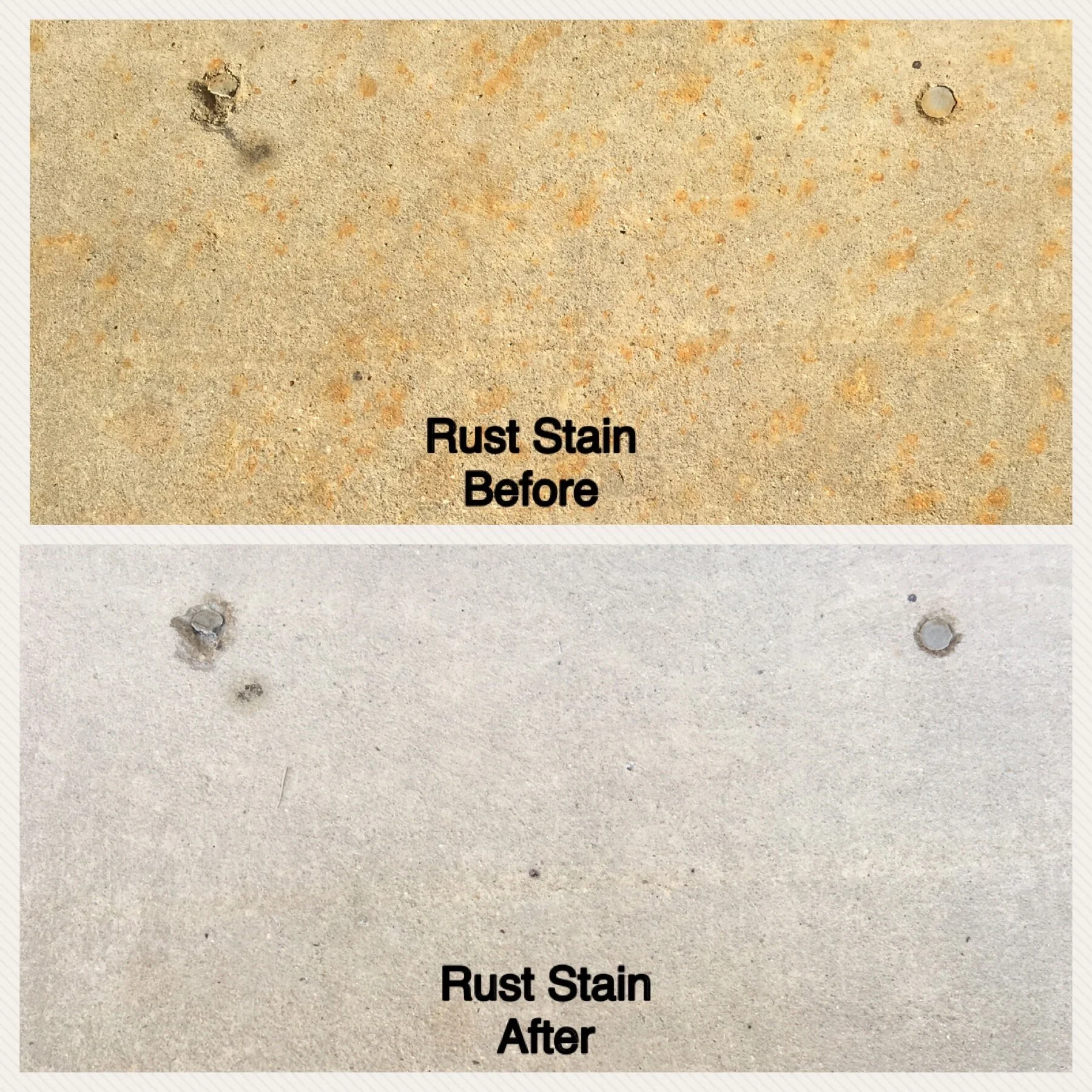 Before and After Rust Stain Removal On Concrete Results