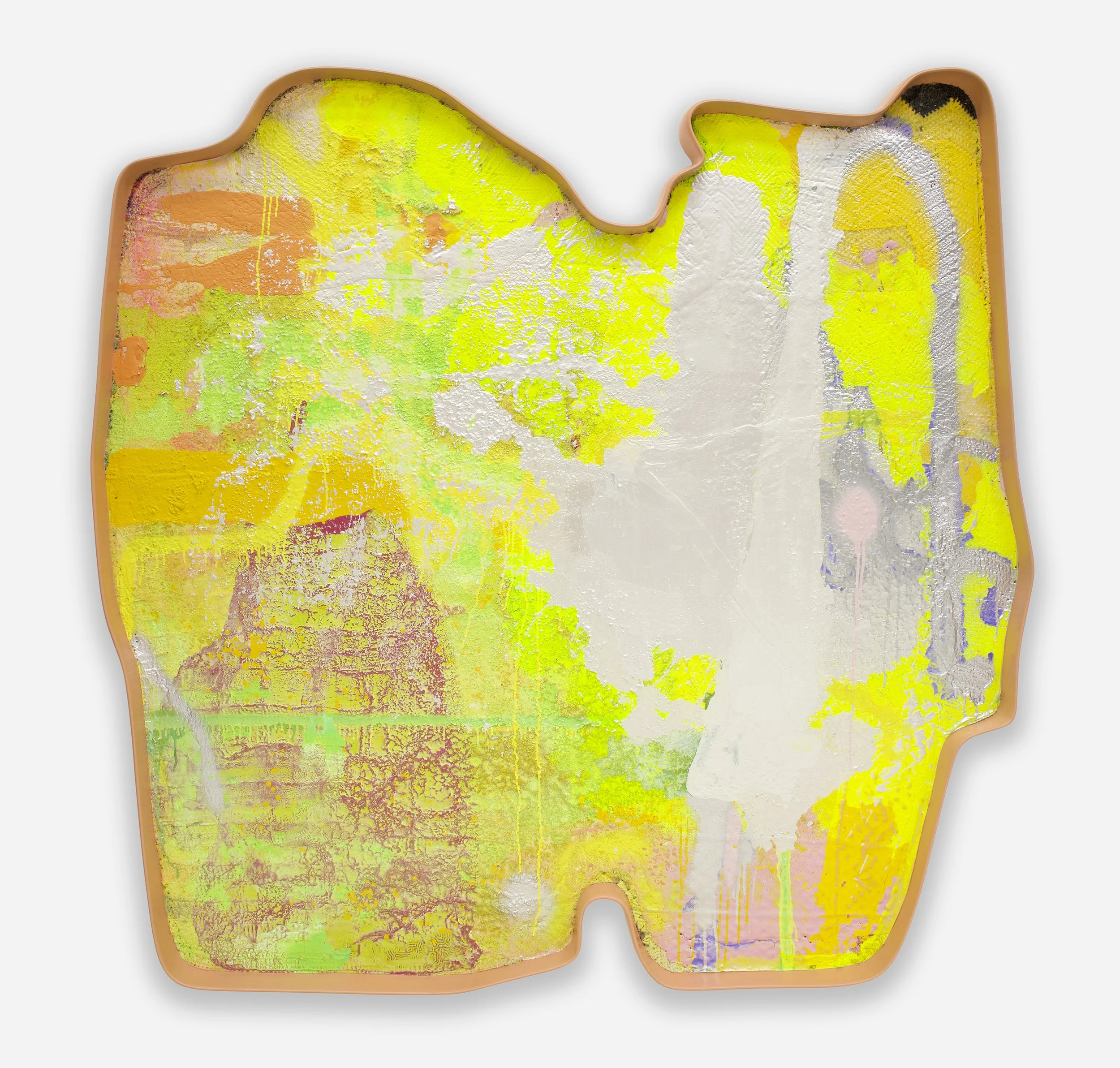   Iter  / 2026 / Mixed media, and epoxy on extruded polystyrene / 64 3/4 x 62  x 3 1/4 inches (164.5 x 157.5 x 8.3 cm) 