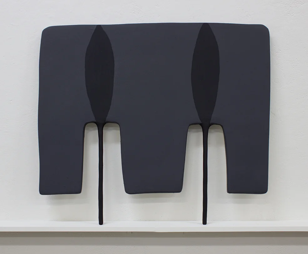Untitled / 2017 / Acrylic, apoxie sculpt, aluminum, and rigid wrap on foam / 21 x 18 x 1 inches (53 x 46 x 2.5 cm)