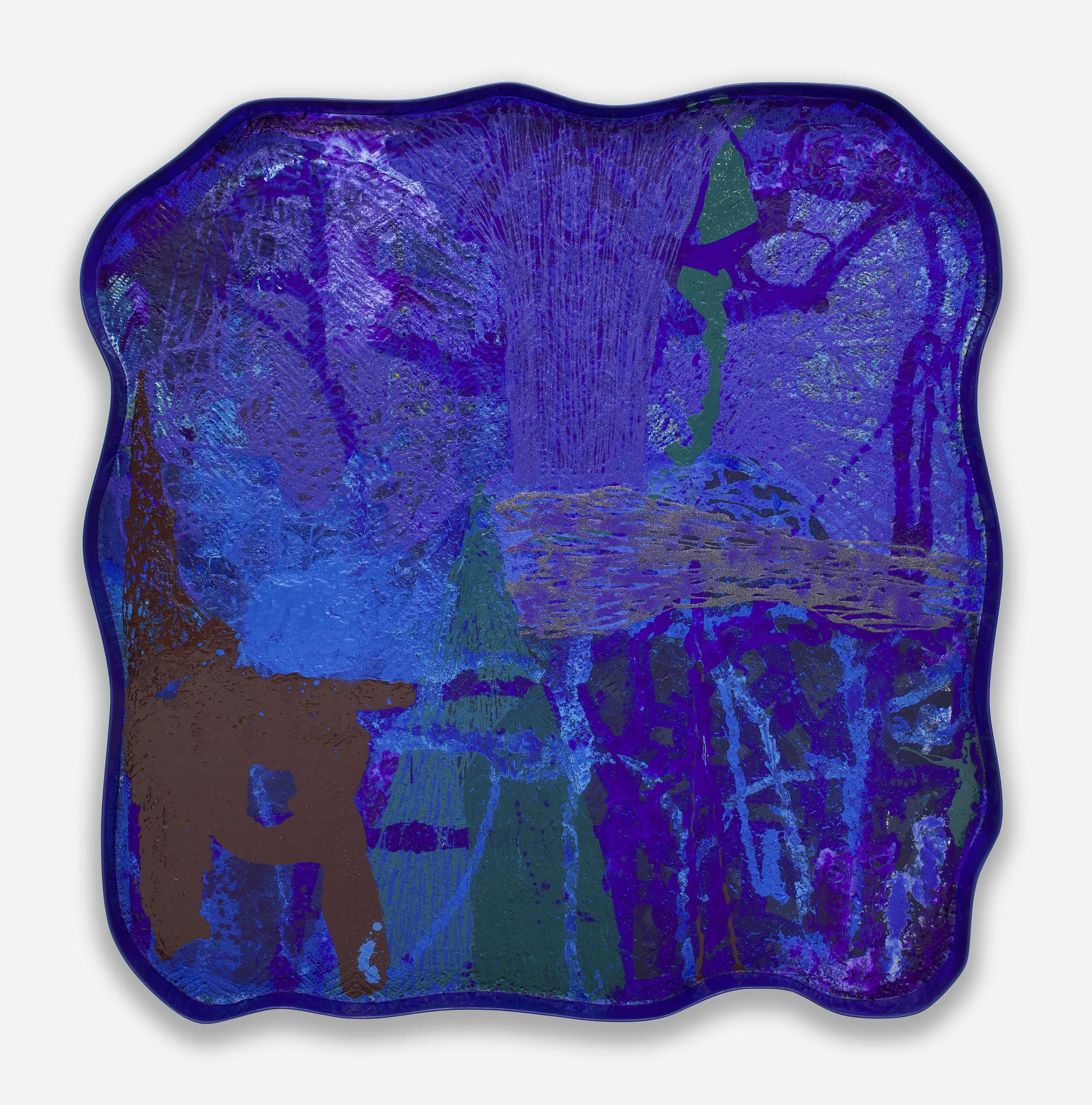   Somn  / 2026 / Mixed media, and epoxy on extruded polystyrene / 64 3/4 x 65  x 3 1/4 inches (161.9 x 165.1 x 8.3 cm) 