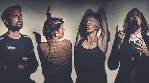 Characters in space and role: Monkeys the Creative Body the Consulting Body (One Body) the Absent Poet (and his book of propositions) the Conductor the Light Whisperer Tall Blindfolded Dancer the Big Bowed the Composer the Muted Violin the Big Black Boot, The 2 instruments (her & his)