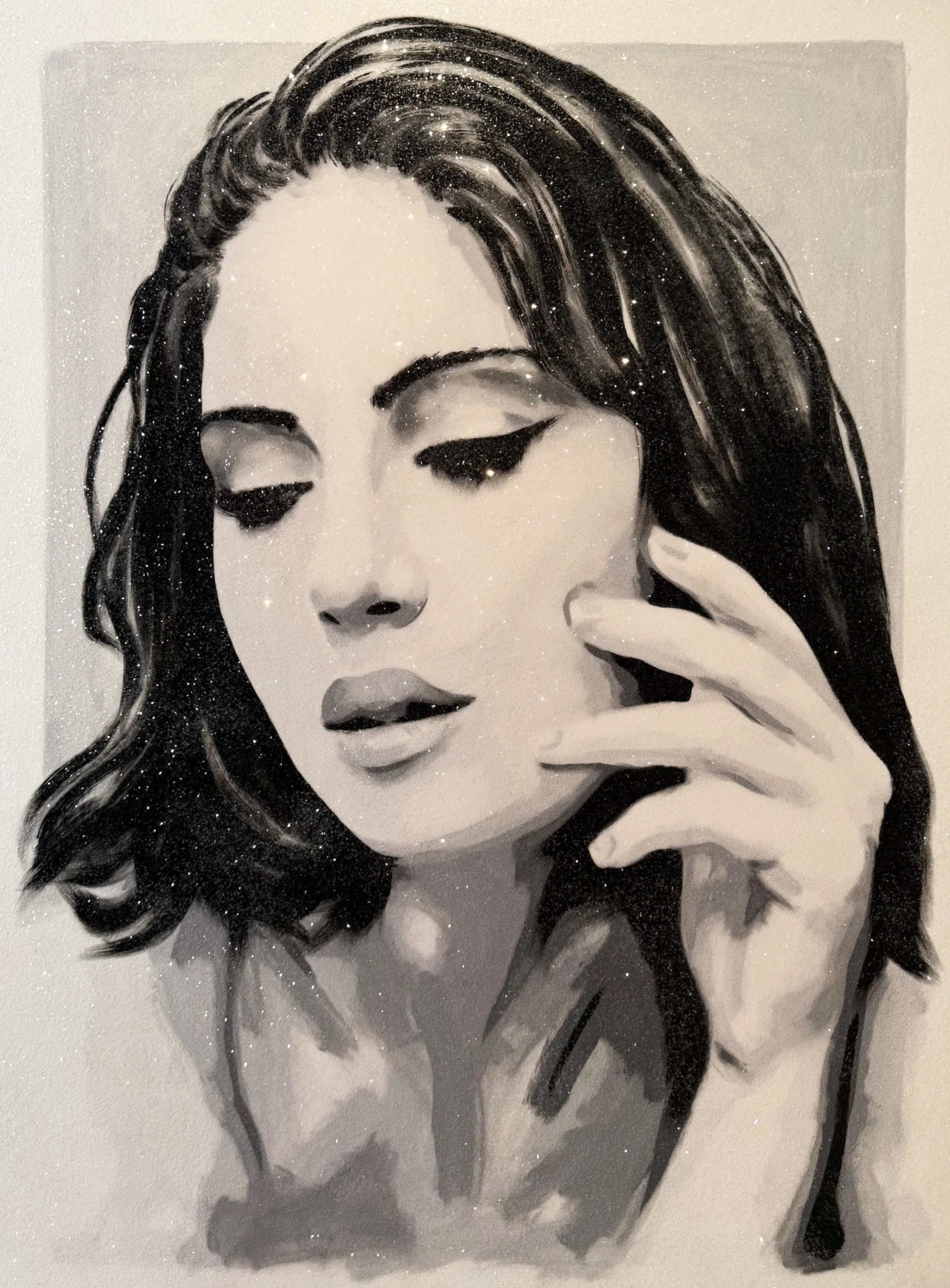 Thinking about you

 

 120 x 160 Acrylic and diamond dust on canvas, 2026 