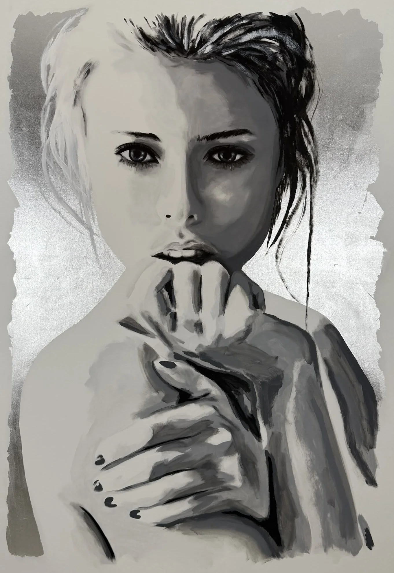 Dandelions

 

 130 x 190 Acrylic and silver leaf on canvas, 2025 