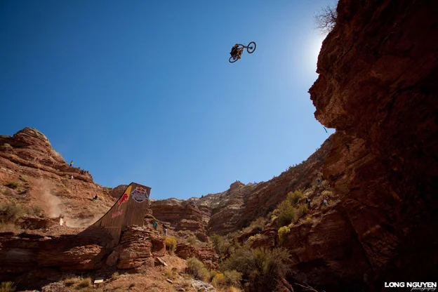 Vanderham drops the landing gear on the canyon gap