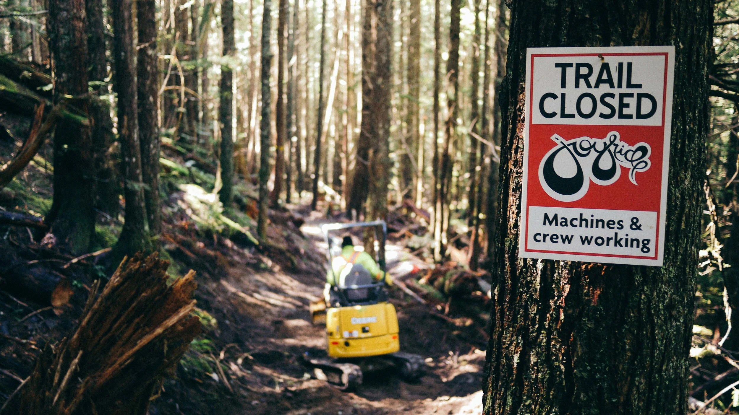 trail building services, machines and crew working