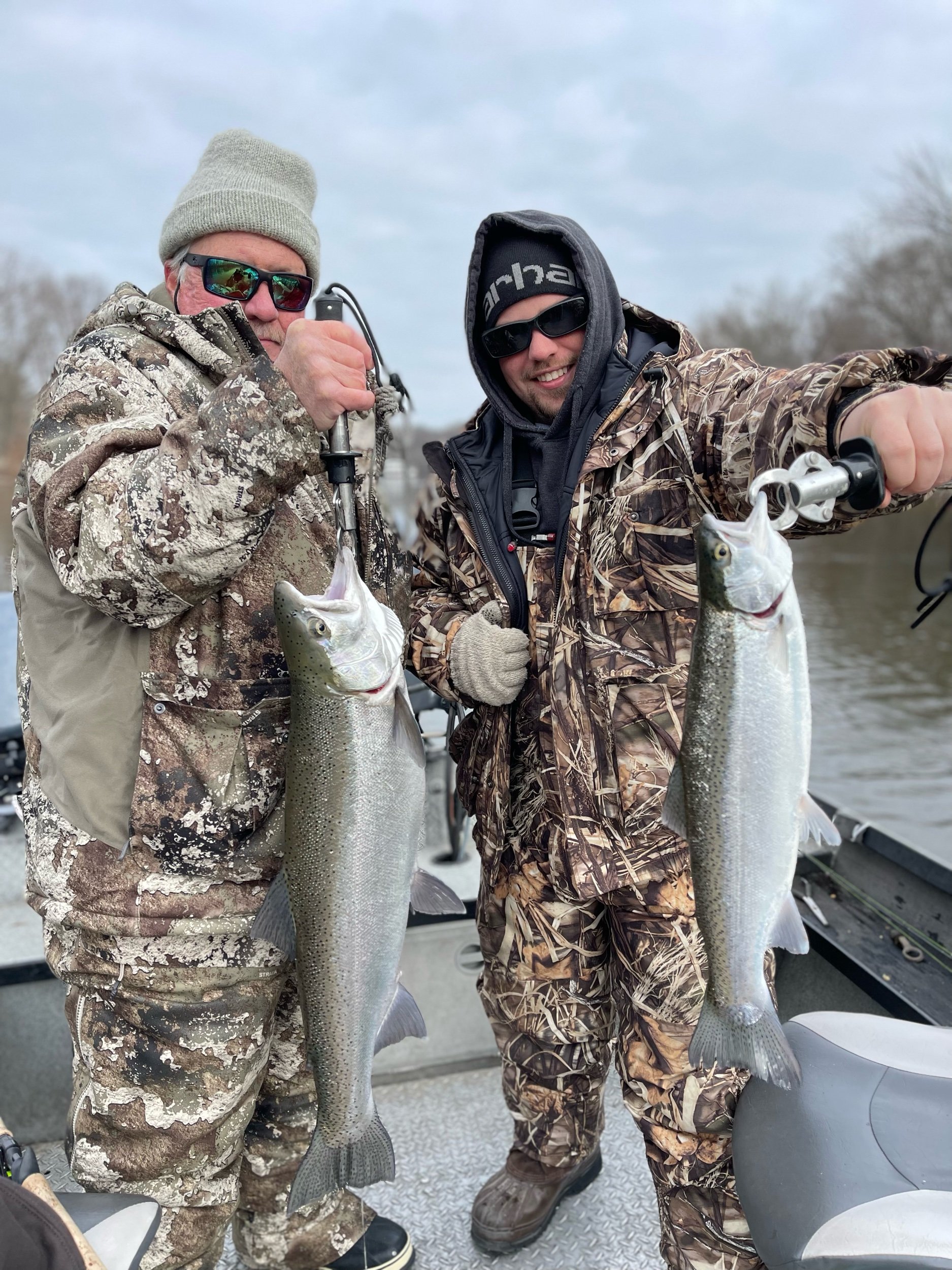 Steelhead double on the Grand River fishing for Steelhead