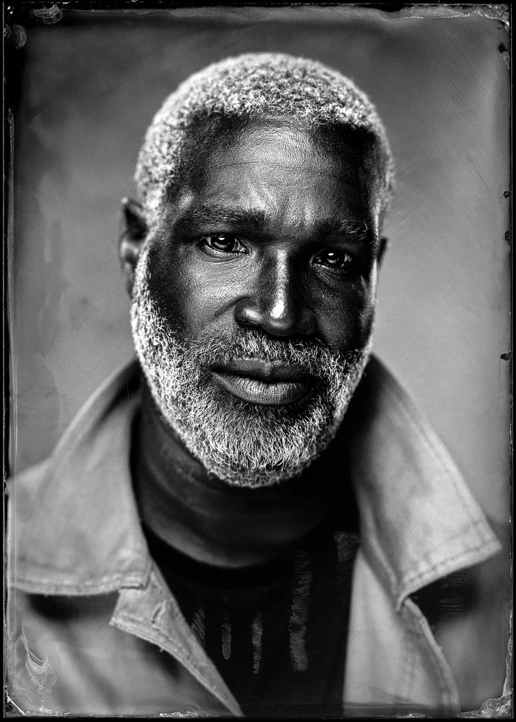 Musician Tunde Adebimpe at Kilby Block Party &mdash; wet plate collodion