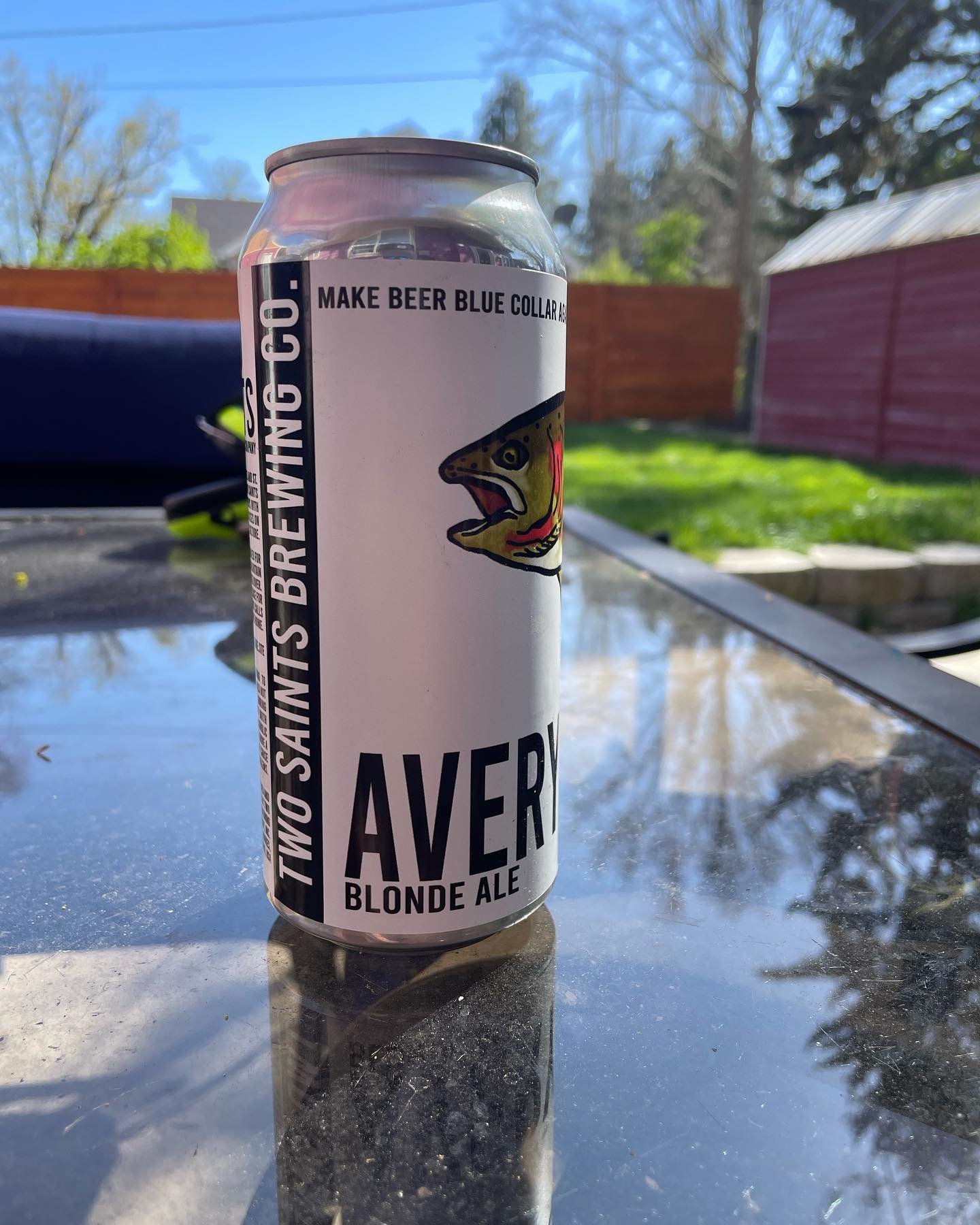 Chores done. Sun shining. Time for an Idaho craft beer! 
🍺: @twosaintsbrewingcompany Avery Blonde #pintsupidaho #idahobeer #patiobeer