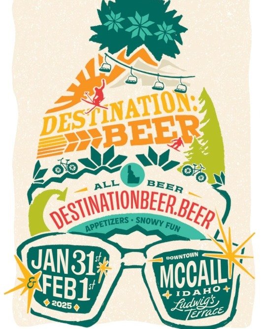 Who's going to Destination:Beer?! 🙋🏻&zwj;♀️🙋🏿&zwj;♂️🙋🏼&zwj;♀️🙋🏻&zwj;♂️. Grab your tickets today and join us in McCall January 31 &amp; February 1 for a snowy good time with lots of great Idaho beers! 

Details &amp; Tickets: https://www.desti