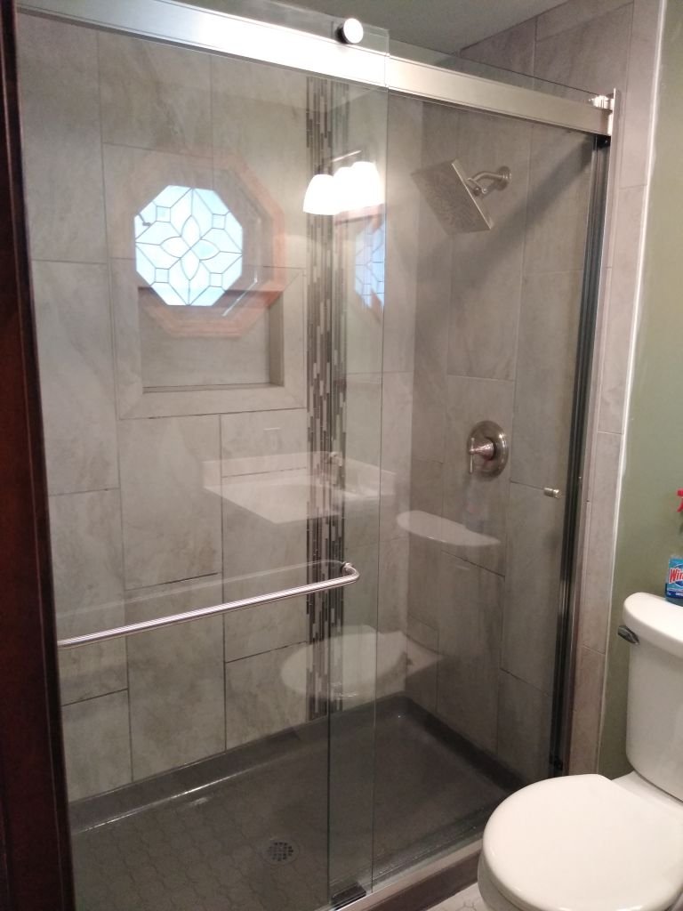 Bathtub to shower conversion remodel image Syracuse NY