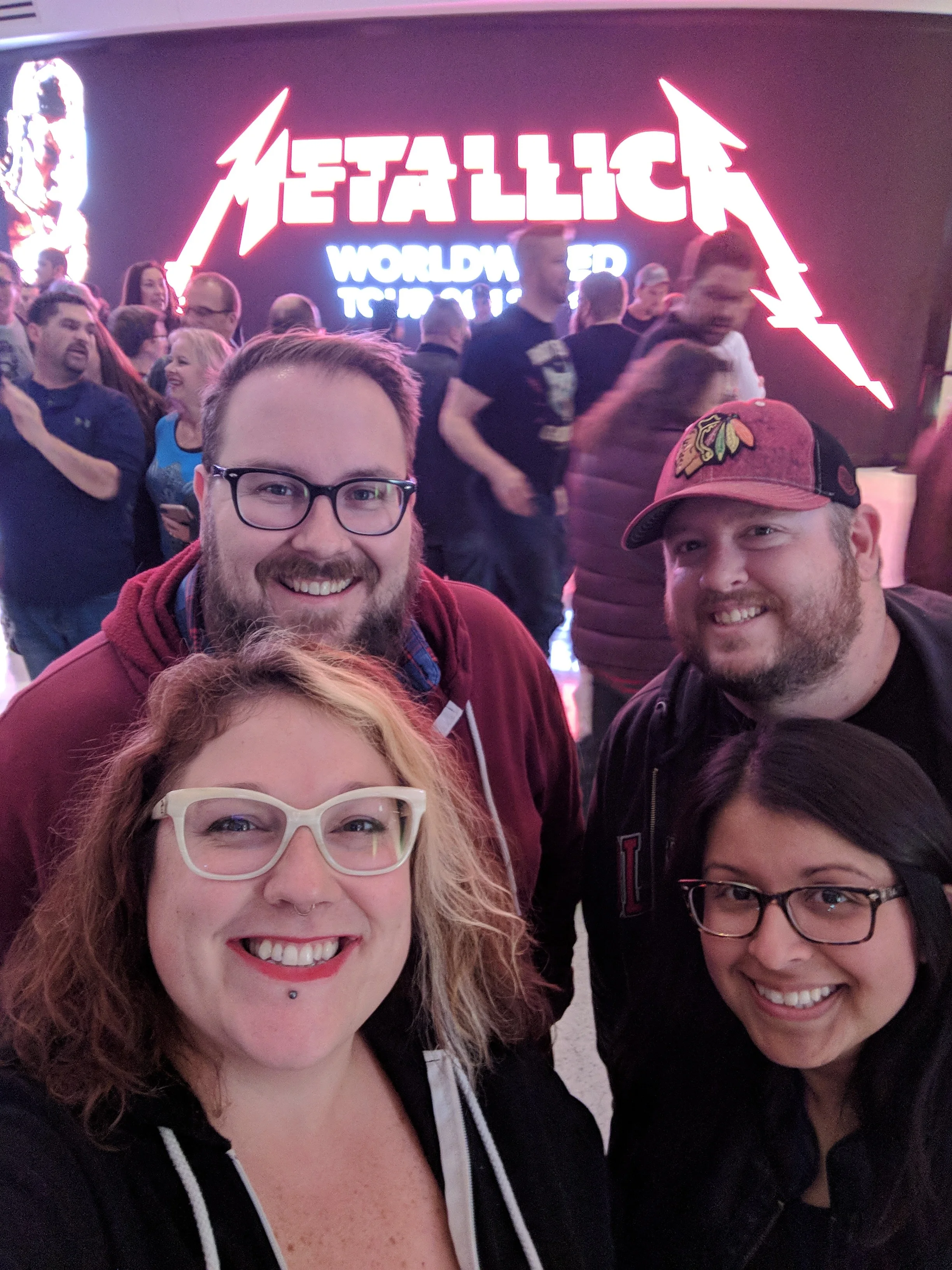Steve, Kevin, Janet, and Sara at the Fiserv to see METALLICA!