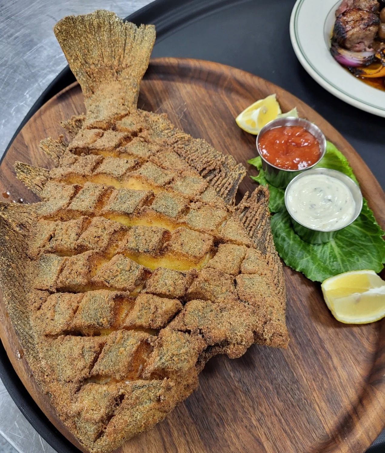 We got a surprise shipment of whole flounder in today! For reservations, call 601.957.8000