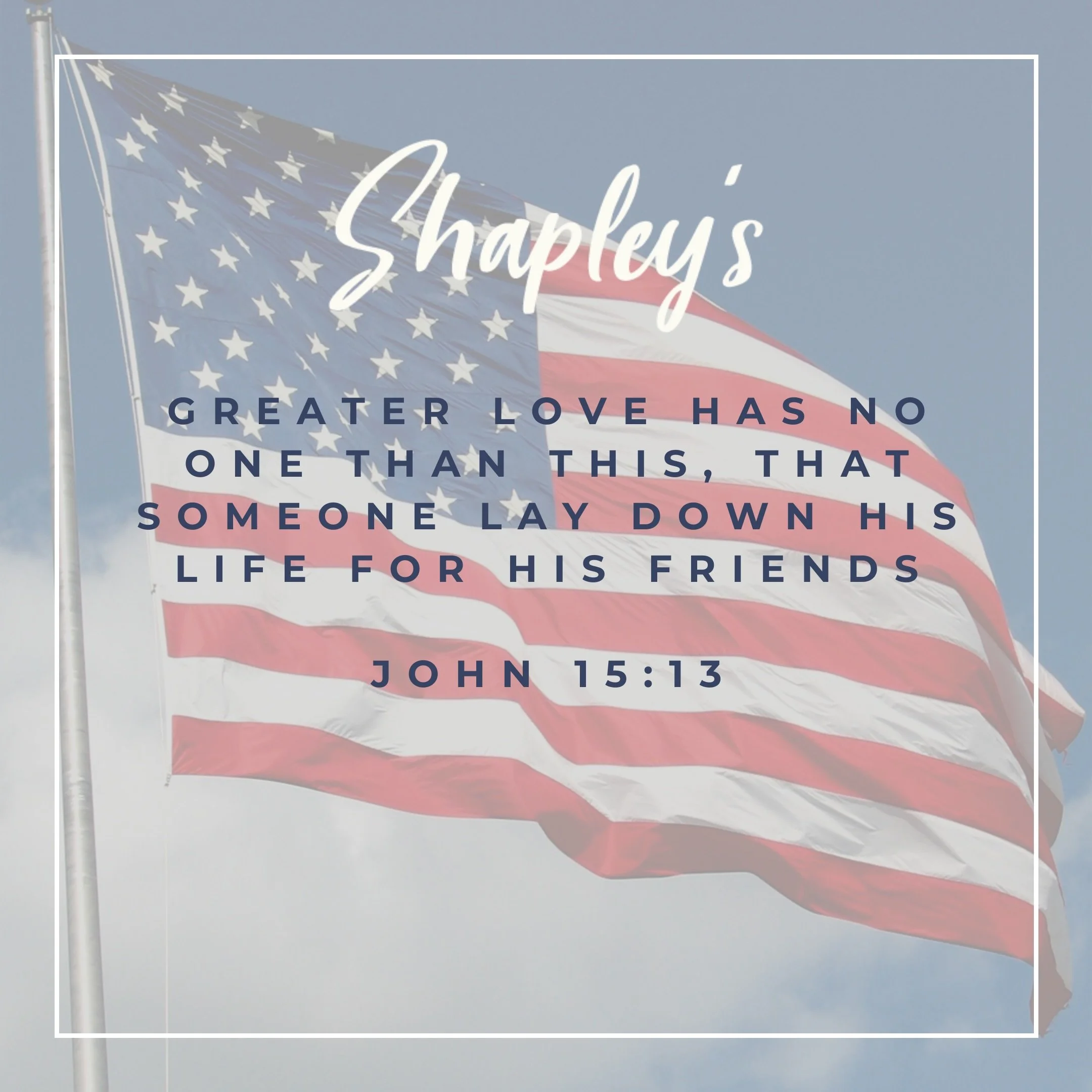 Wishing you a safe Memorial Day. Our thoughts are with the loved ones of the brave men and women who have paid the ultimate price for our freedom.