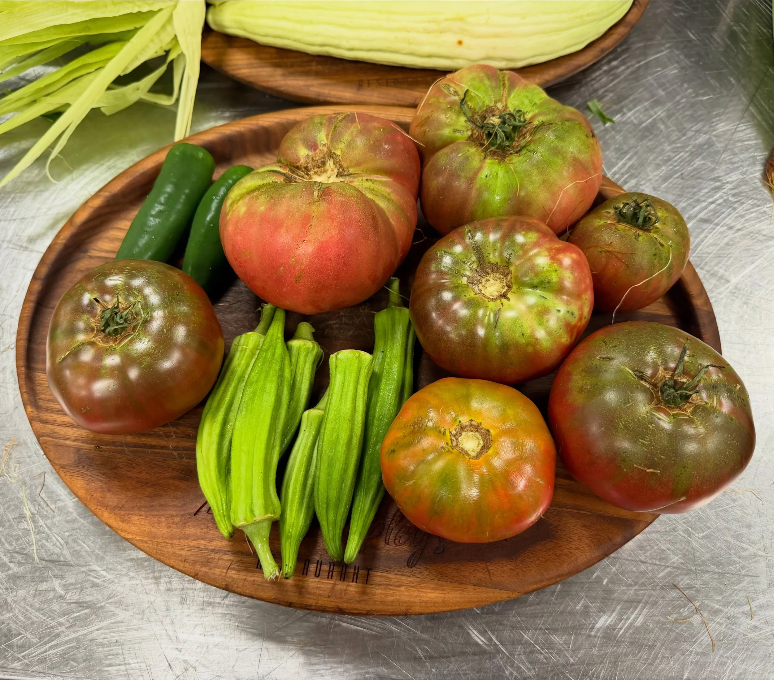 Just a small sample of first garden harvest. 🥒🍅 We will be offering caprese salads and eggplant Parmesan straight from #ShapleysGarden tonight.
For reservations, call 601.957.8000