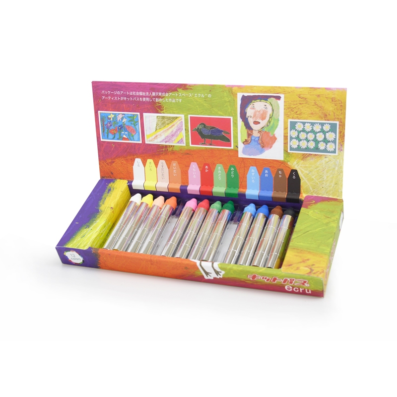 Kitpas Large Crayons 12 Colors