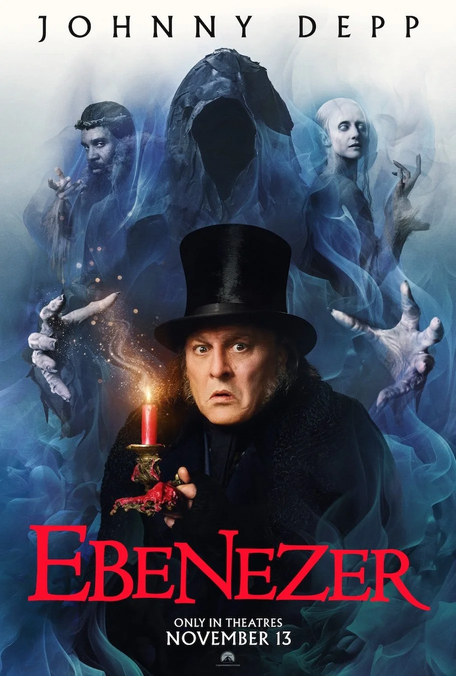 Johnny Depp se transforma en Ebenezer Scrooge: Paramount Pictures revela un nuevo adelanto de EBENEZER