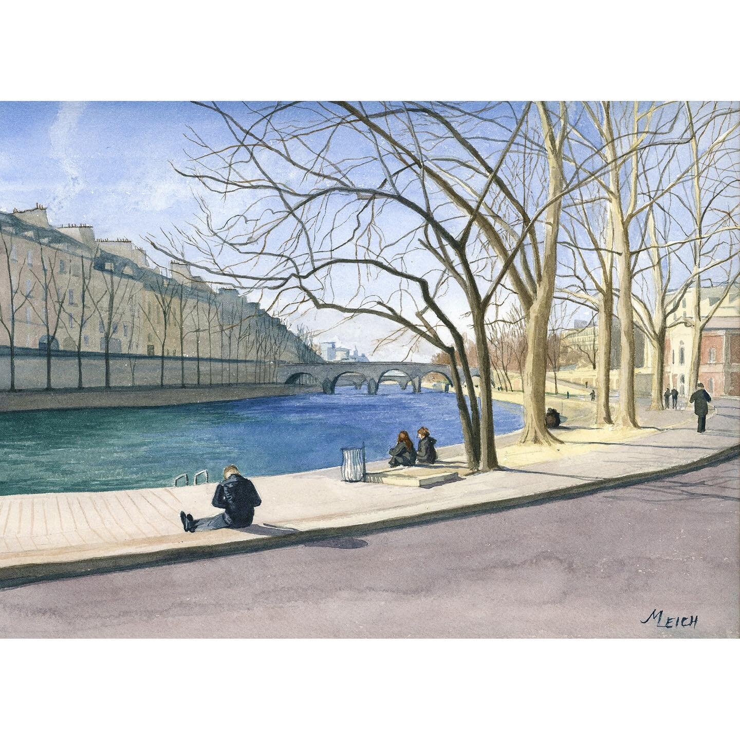 The Seine in March, 9 x 12&rdquo;, watercolor on paper - available! 

Catching up on posting Paris paintings - It was a joy and headache to paint all those little branches.

#parispainting #pariswatercolor #watercolorcityscape
