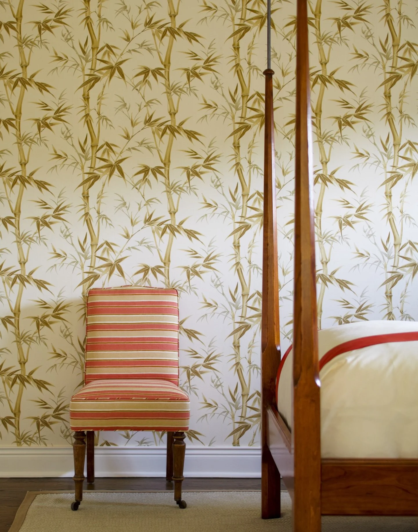 This Hamptons space is a a good example of how we approach kids&rsquo; rooms. We want them to feel youthful, whimsical, and playful - but also sophisticated. This room also doubles as a guest room, so we wanted to make it a fun place to spend a weeke