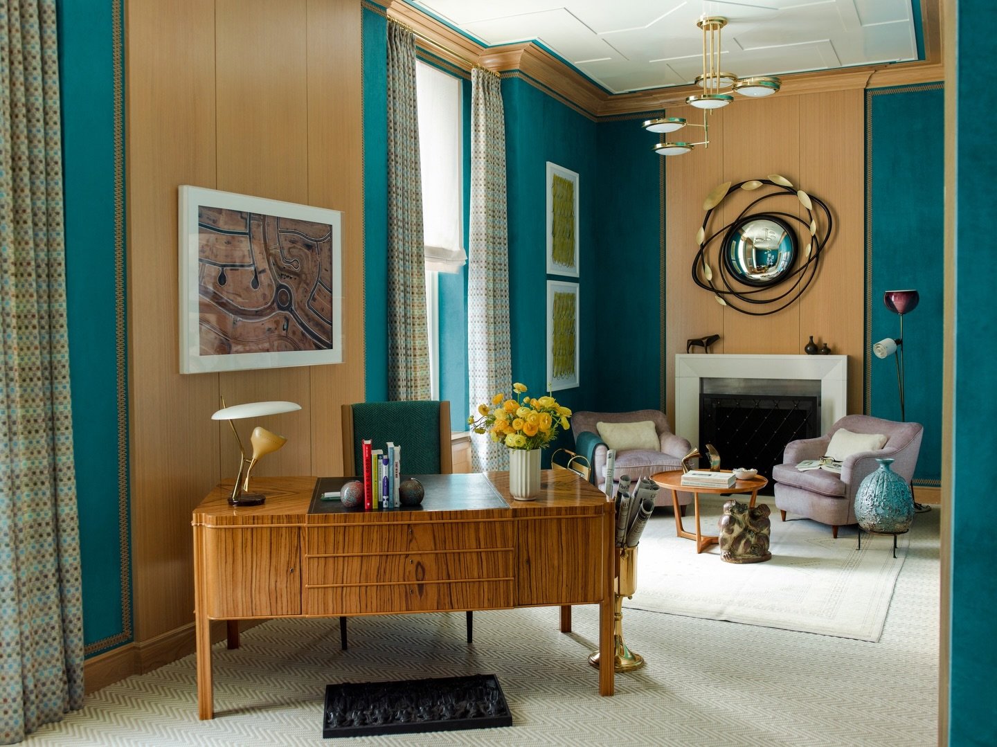 We curated a collection of strong 20th century furnishings to elevate the sophistication and interest in our Kips Bay &ldquo;Lady&rsquo;s Lair.&rdquo; ⁠
⁠
⁠
⁠
⁠
⁠
📷 @ericpiasecki⁠
⁠
⁠
⁠
⁠
⁠
⁠
⁠
#gideonmendelson #whatdesigncando #mendelsongroup #desi