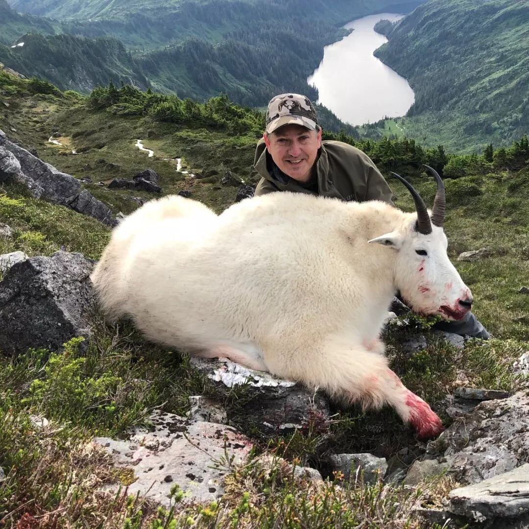 After flying into a lake Kevin and his guide @ursosquatros started climbing for the alpine. After spotting a couple billies they set camp and waited for morning. They were able to relocate the goats the next morning and Kevin harvested this great bil