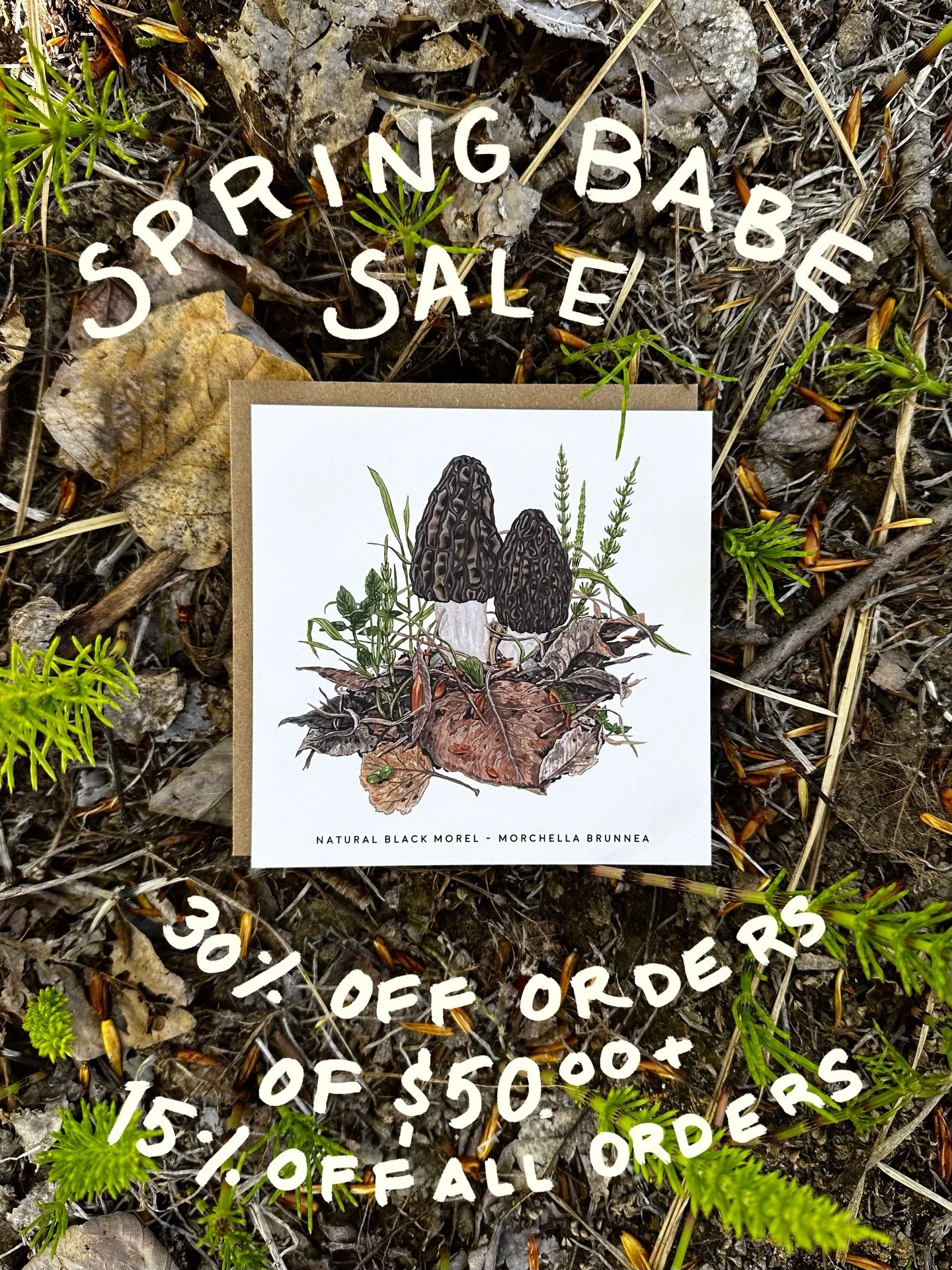Spring Babe sale! To celebrate and help prepare for my maternity leave I&rsquo;m having a sale in my web shop! 

From April 27 - May 4 get 30% off orders of $50+ with the code MOREL30 and 15% off orders below $50 with the code MOREL15

Canada shippin