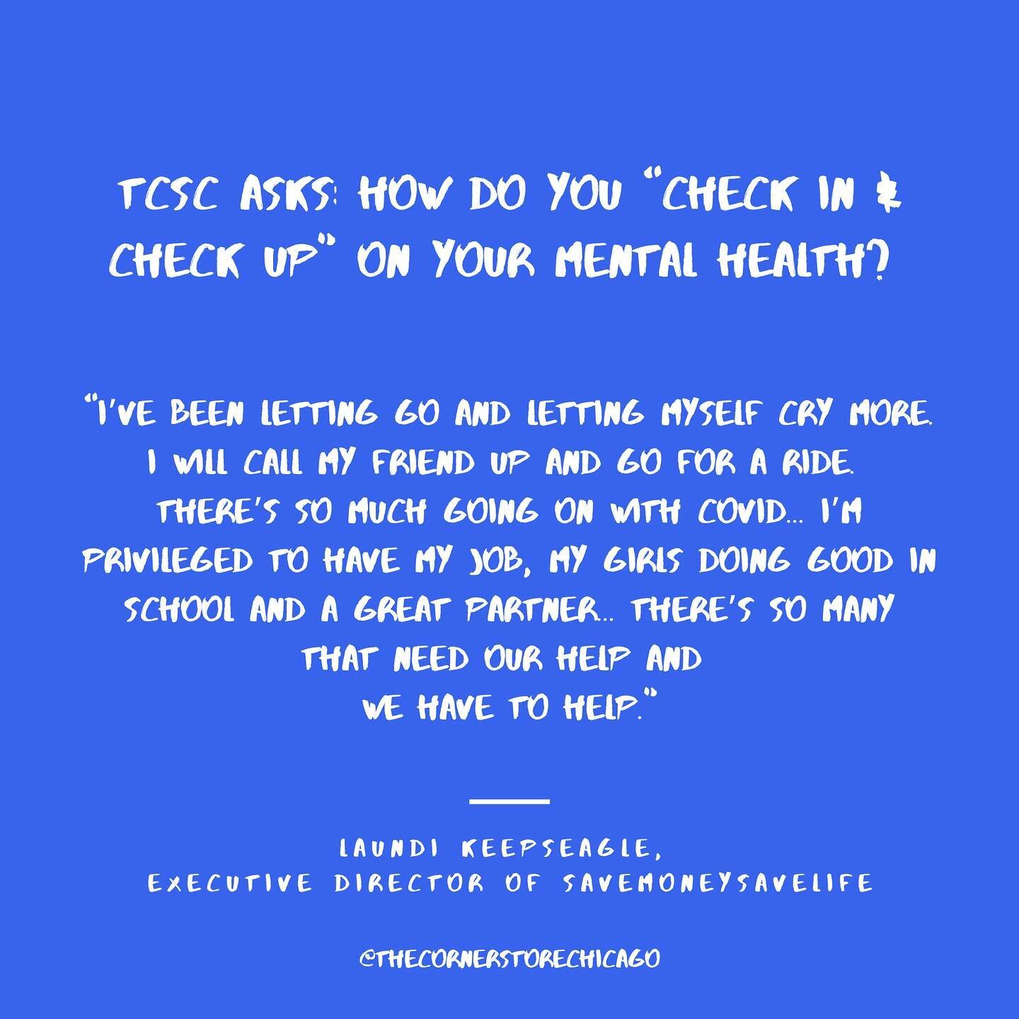 Happy Wednesday! How&rsquo;re y&rsquo;all feeling? Sending a huge THANK YOU to @lgkeepseagle for dropping so many 💎💎💎 and sharing what she does to &ldquo;Check In &amp; Check Up&rdquo; on her mental health. &bull;
&bull;
As the Executive Director 