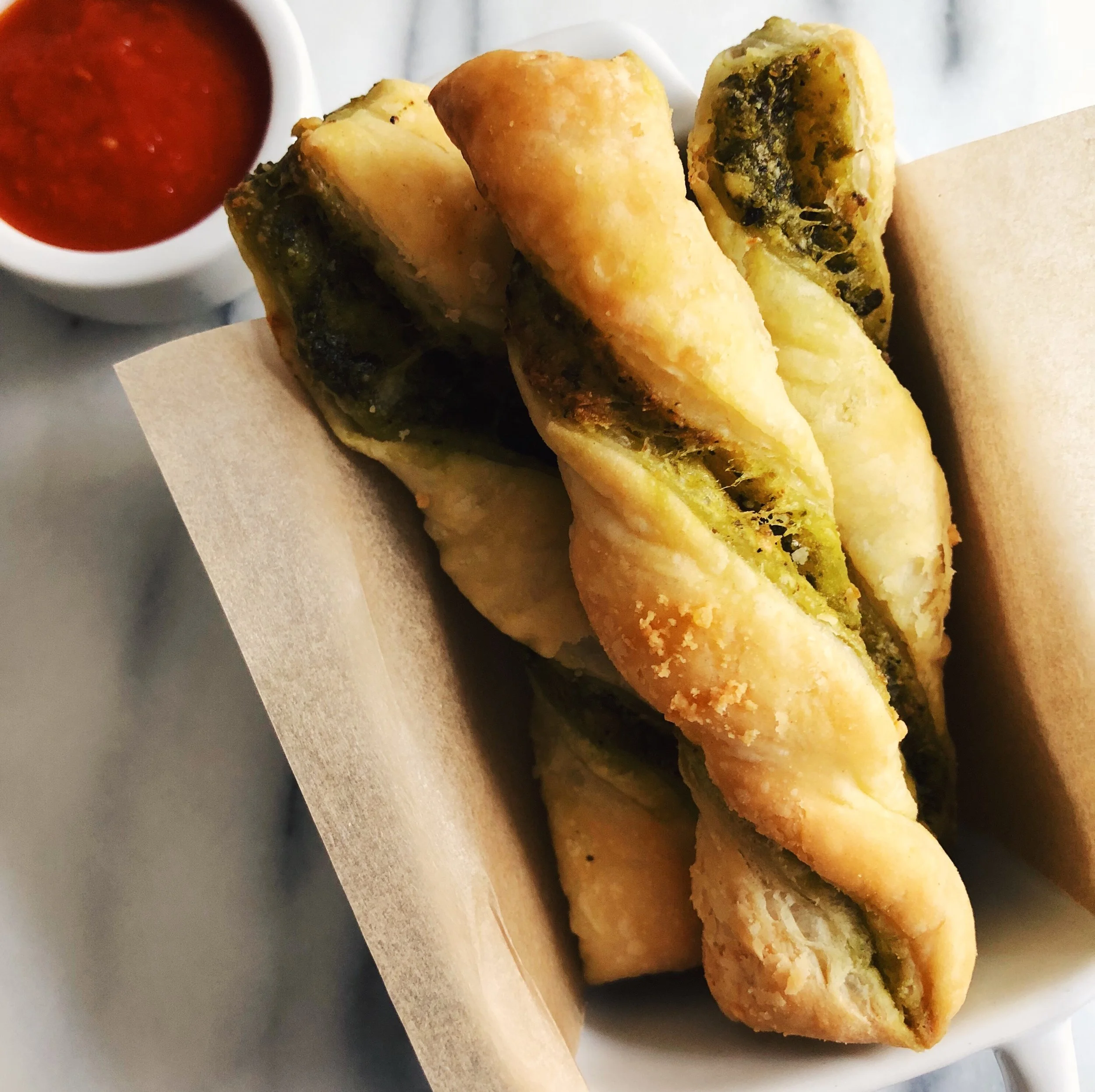 Cheesy Truffle Pesto Sticks