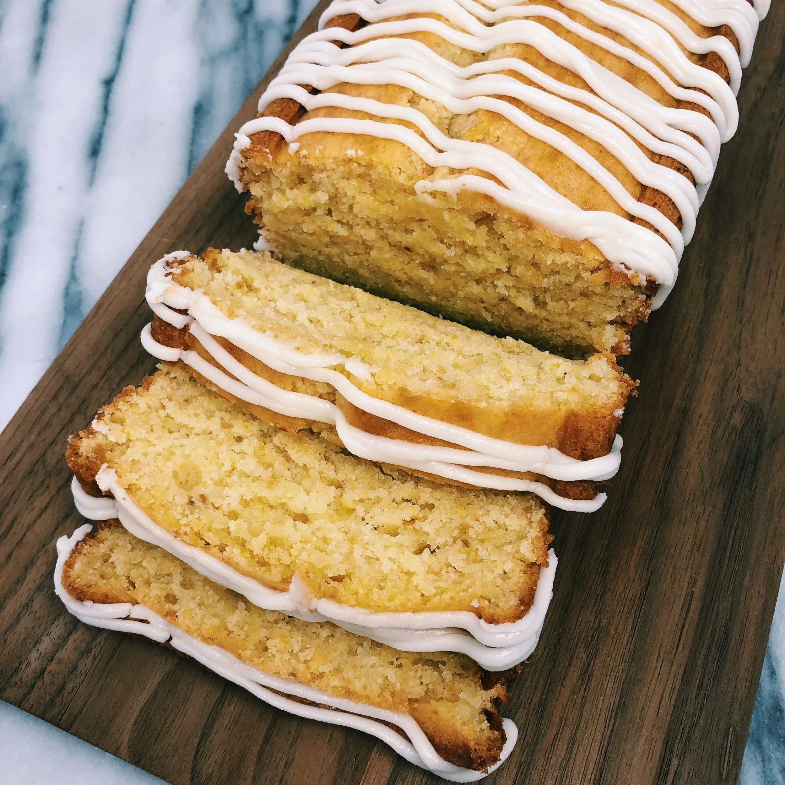 Meyer Lemon Bread with Mascarpone Glaze