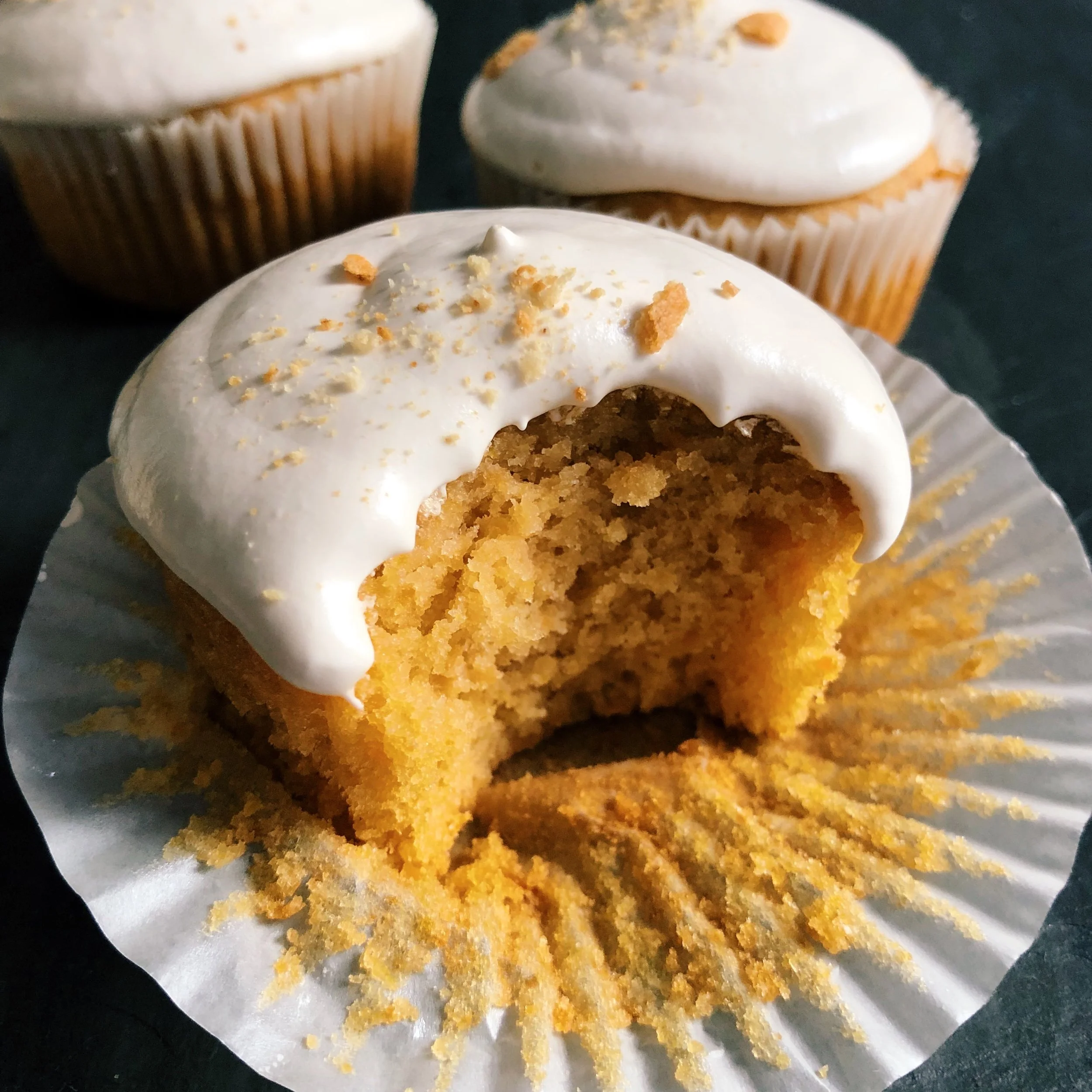 Sweet Potato Cupcakes with Marshmallow Frosting