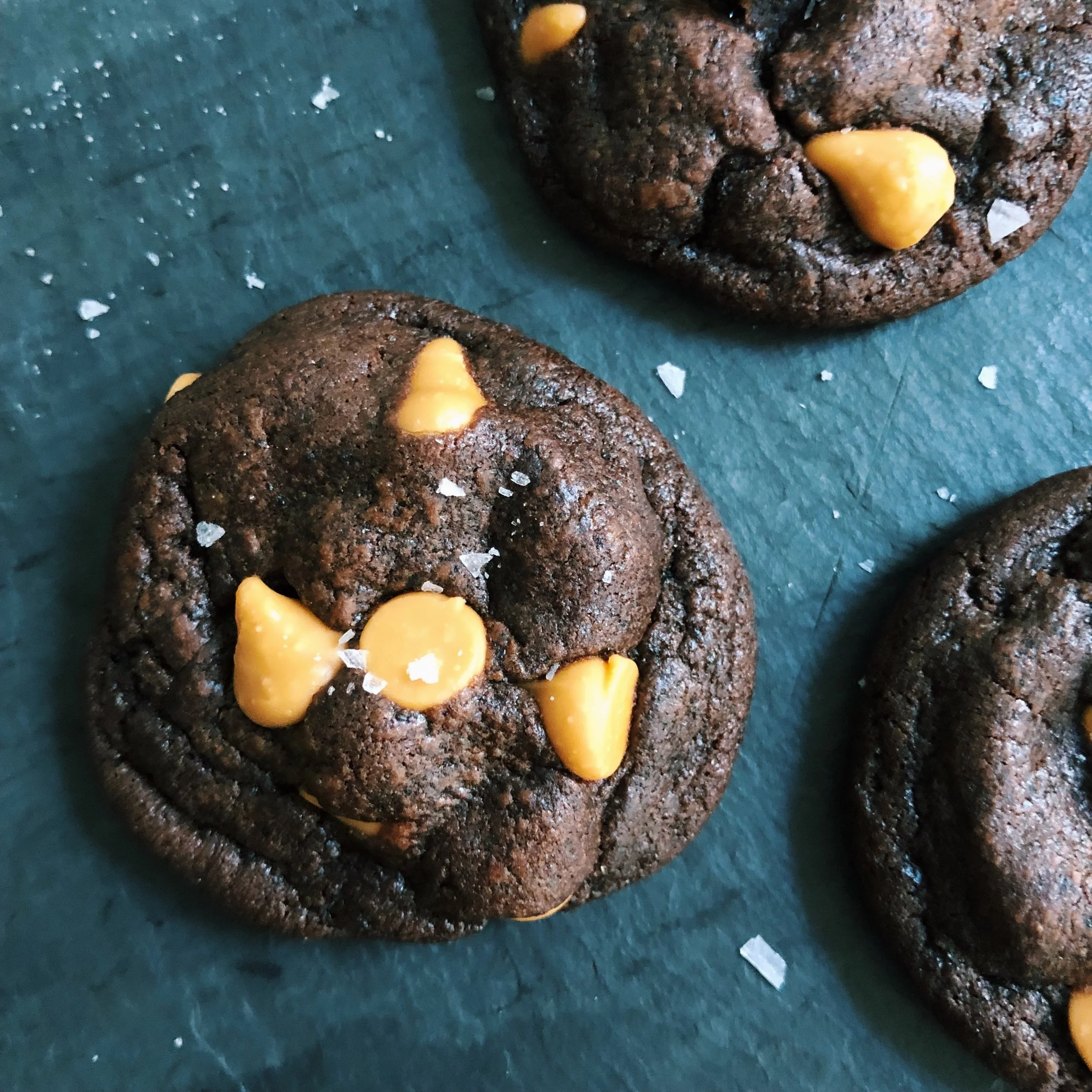 Salted Butterscotch Chip Chocolate Cookies