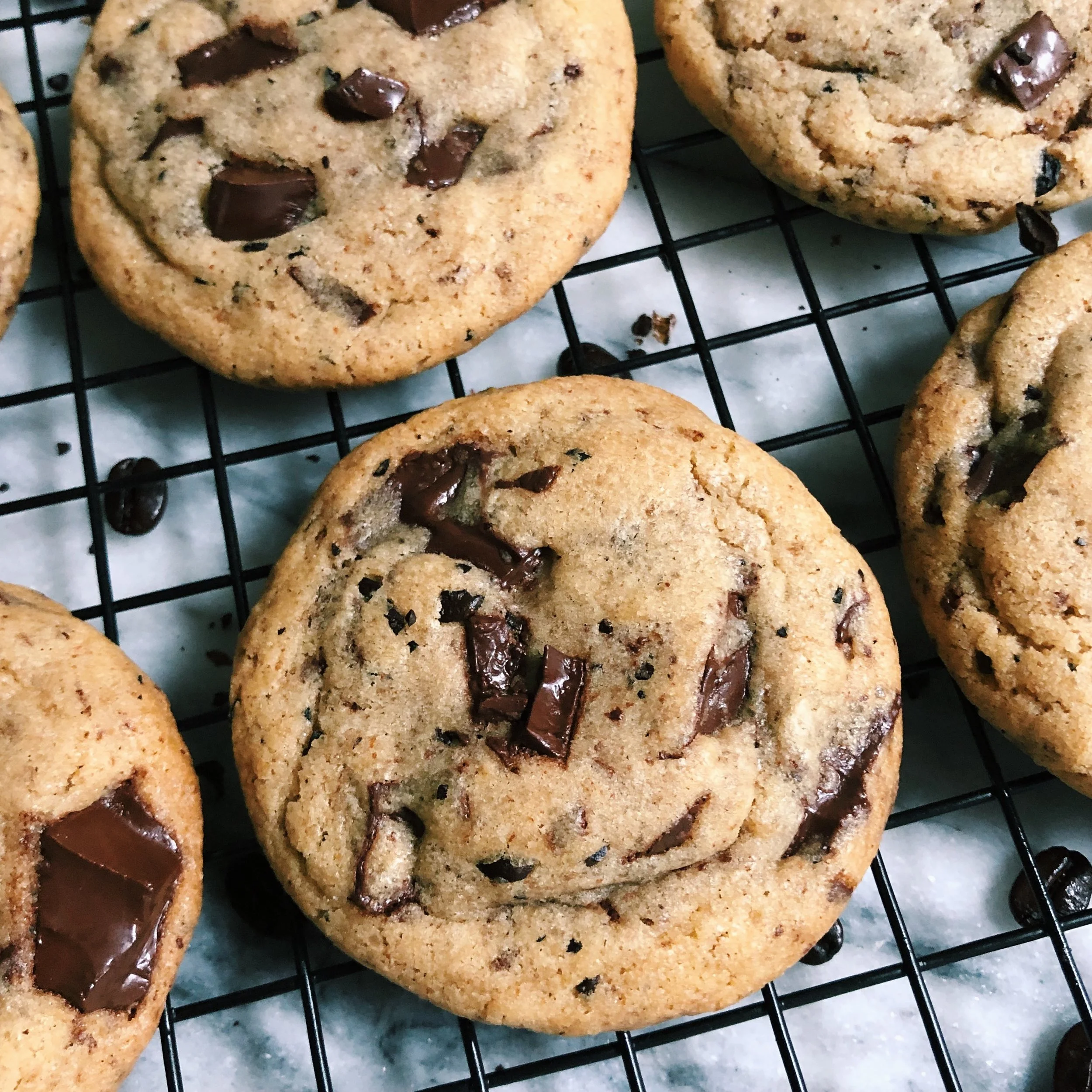 Coffee Cardamom Chocolate Chunk Cookies