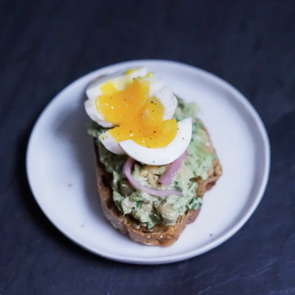 Herbed Chickpea Salad with Jammy Eggs