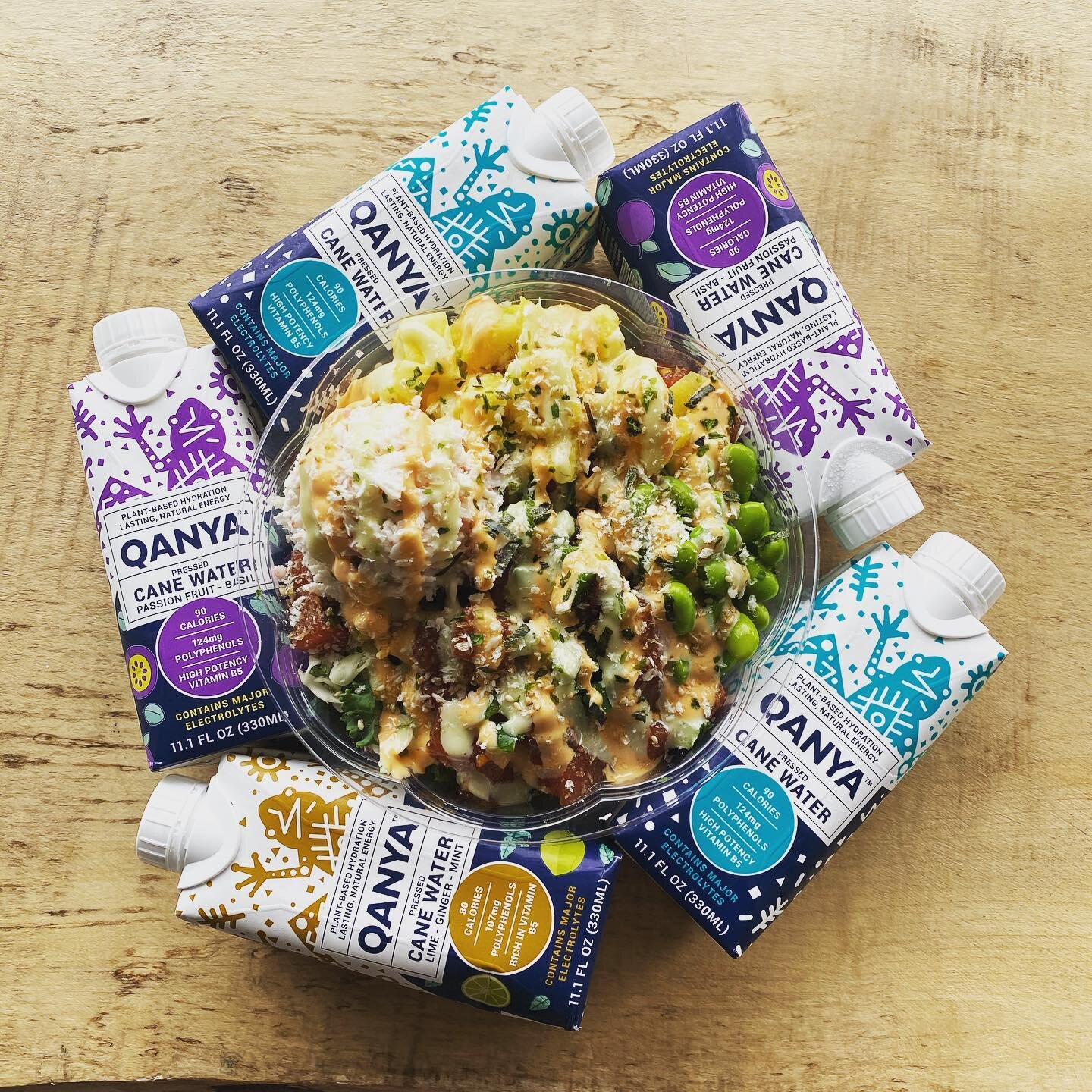 Hydrate with Health! Grab a @qanyacanewater with your next bowl for a tasty combo 😋 #hydrate #summervibes #beattheheat ☀️