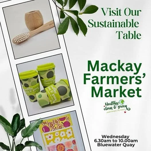 It’s @mackayfarmersmarket day tomorrow and I’m currently hanging about in FNQ; but never fear HC&G will be there!
Miss 16 (with some help from her Poppa!) will have all your better choice consumables (and a few reusables) ready and w