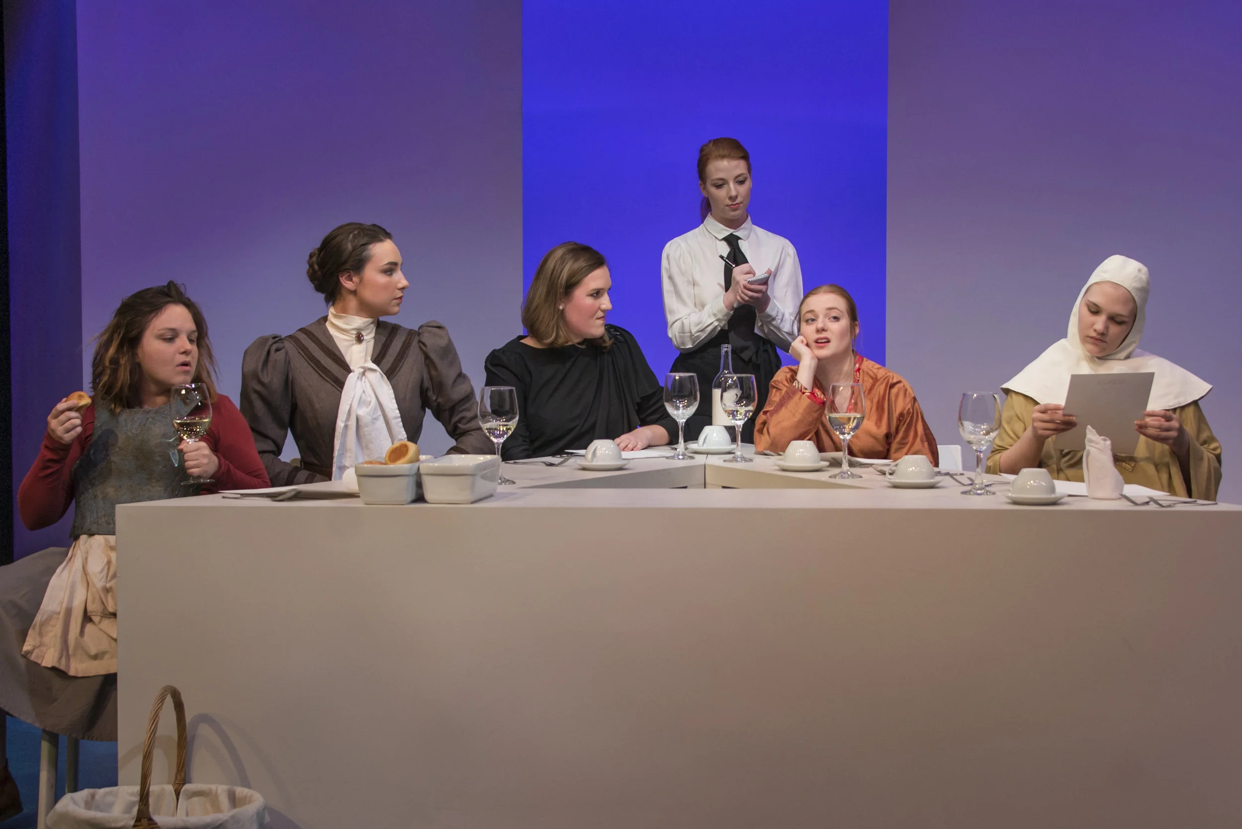  Celeste Pelletier, Emily Helton, Meg Sutherland, Alyssa Miller, Gracie Belt, Danielle Pressley. Photo credit: Brynn Yeager. 