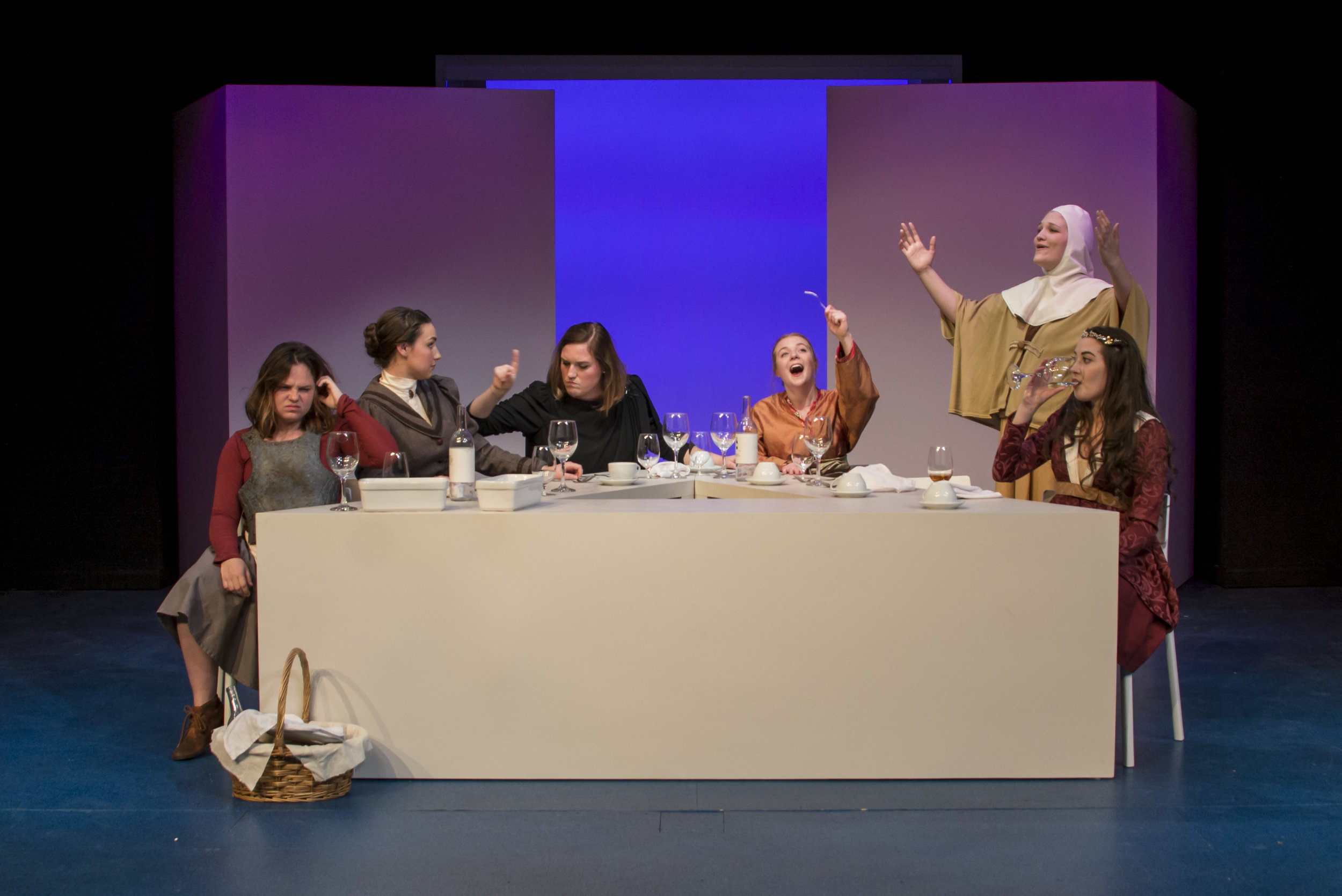  Celeste Pelletier, Emily Helton, Meg Sutherland, Gracie Belt, Danielle Pressley, Chauncey Whitlock. Photo credit: Brynn Yeager. 