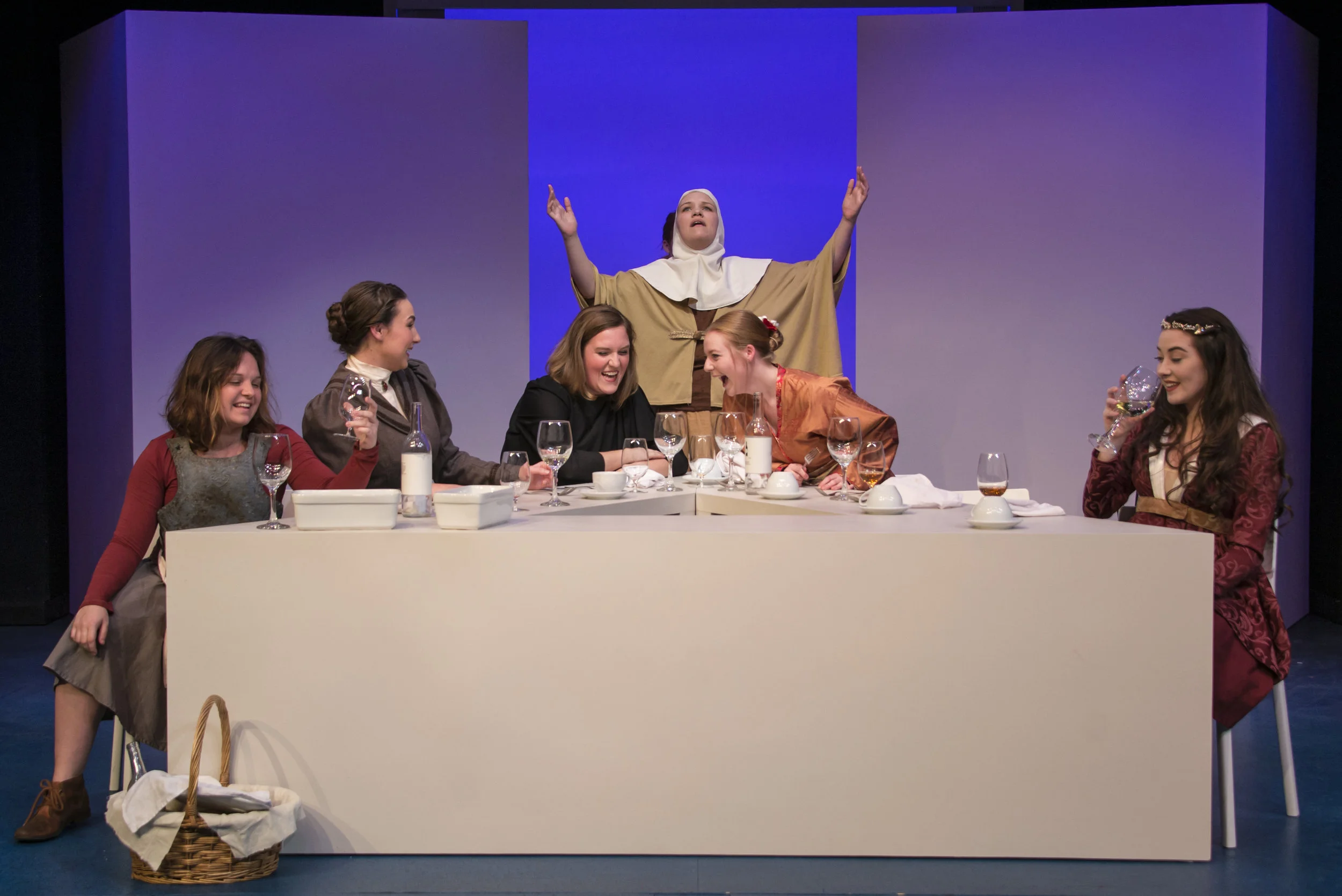  Celeste Pelletier, Emily Helton, Meg Sutherland, Danielle Pressley, Gracie Belt, Chauncey Whitlock. Photo credit: Brynn Yeager. 