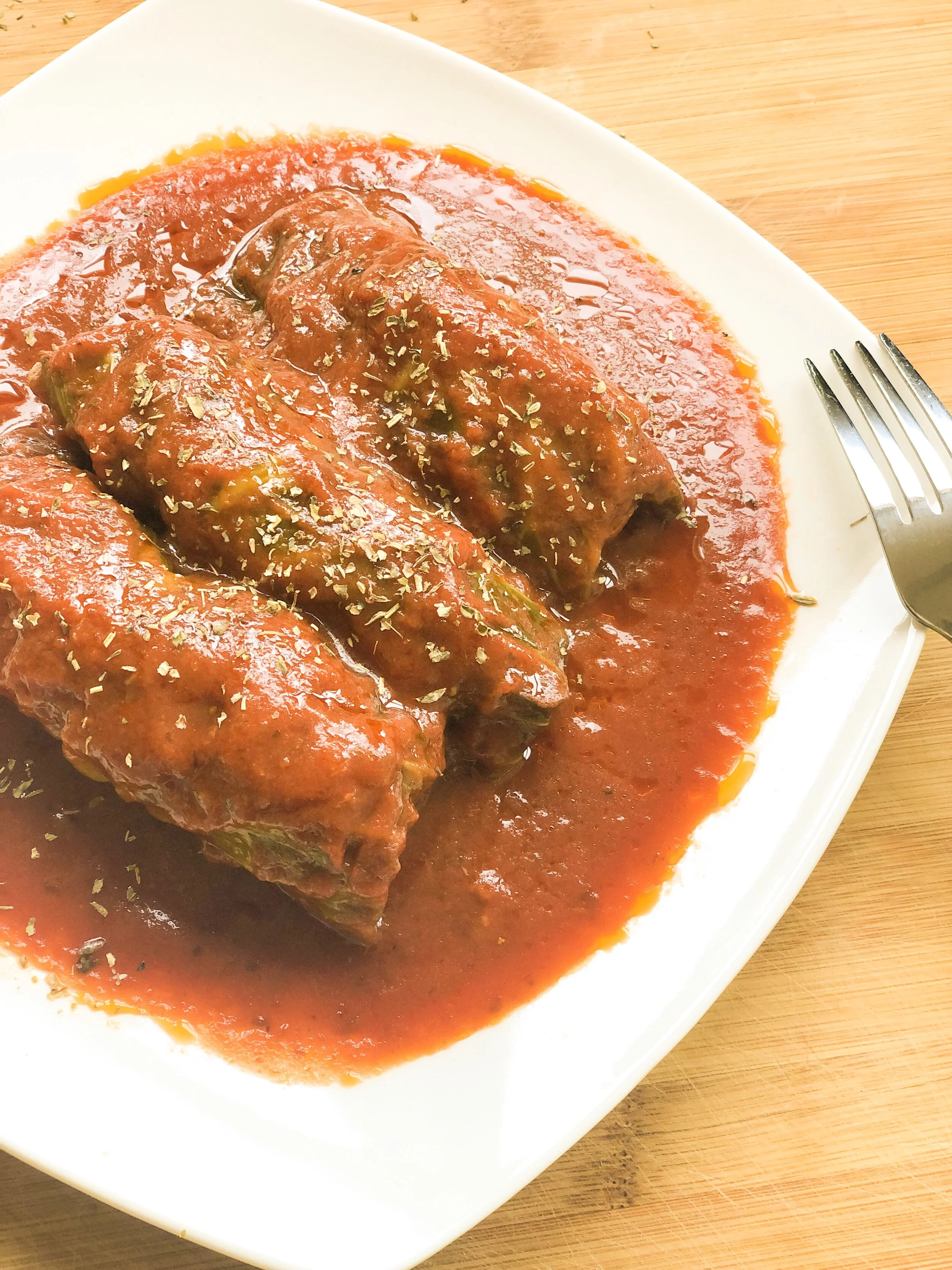 Keto Italian Cabbage Rolls with Calabrian Chili Oil