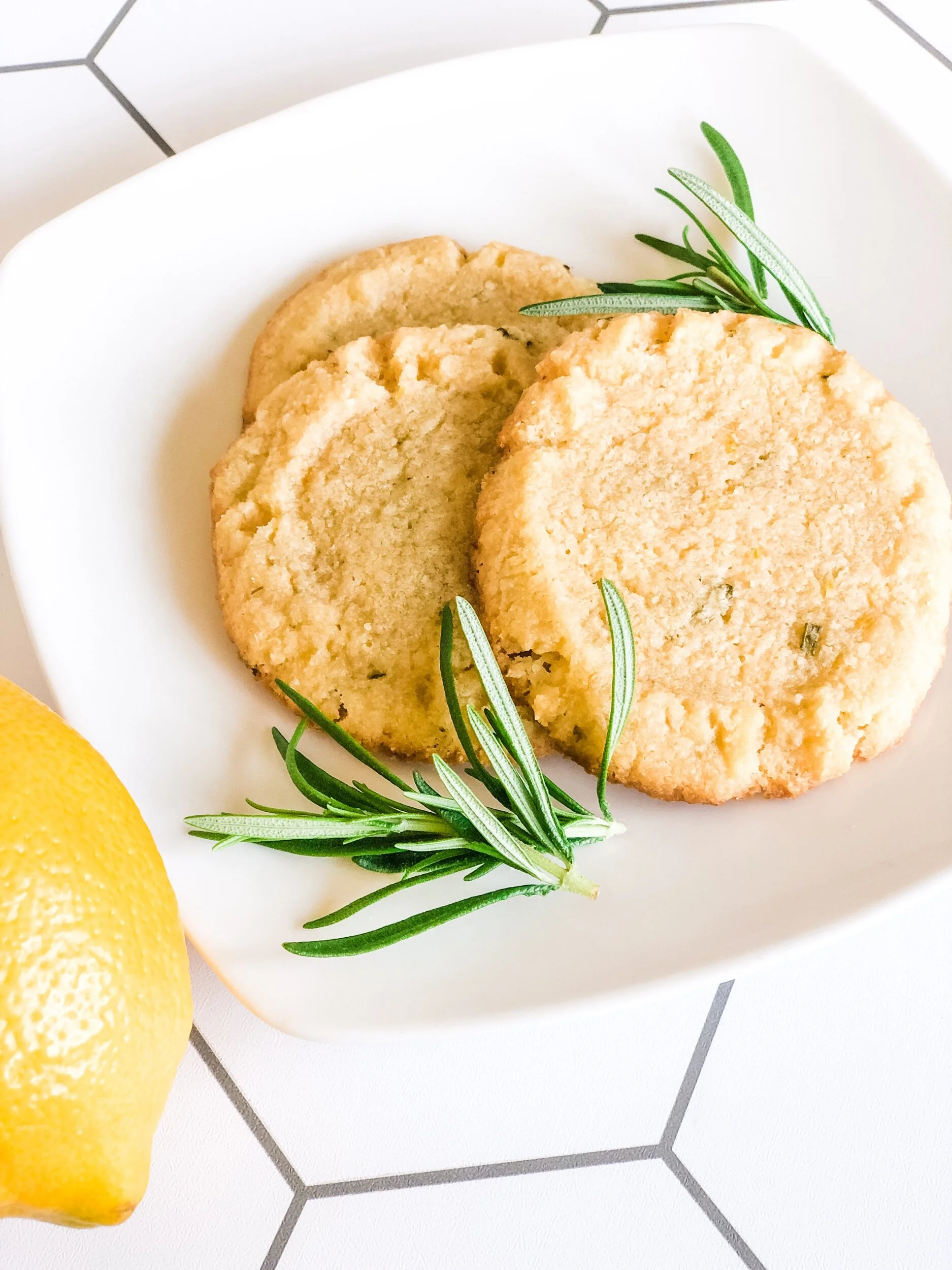 Keto Rosemary &amp; Lemon Shortbread Cookies