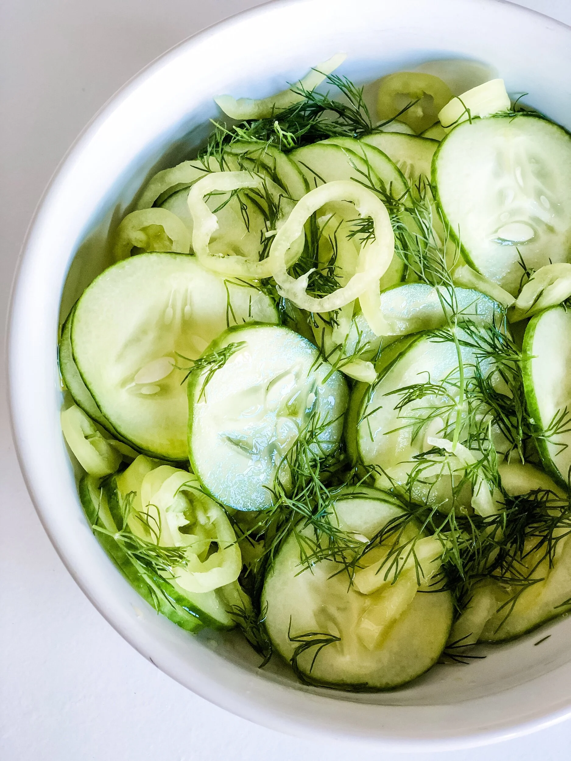 Cucumber Banana Pepper Dill Salad