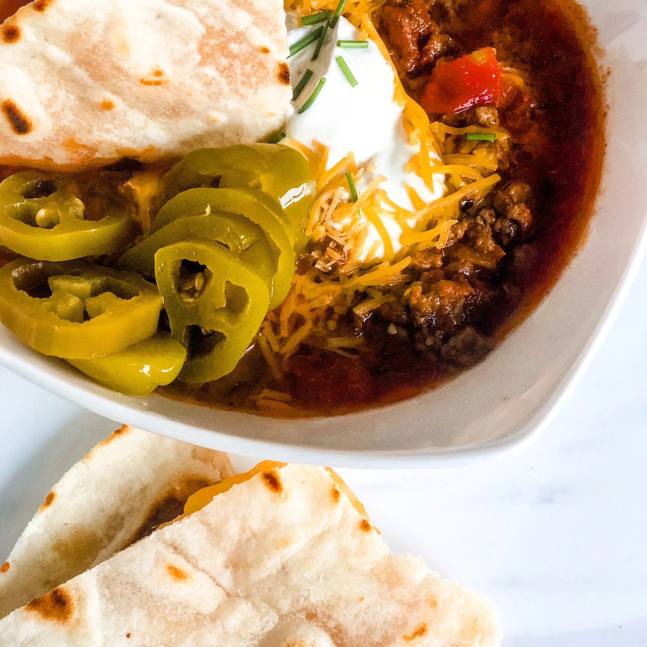 Instant Pot Keto Chili + Almond Flour Quesadillas