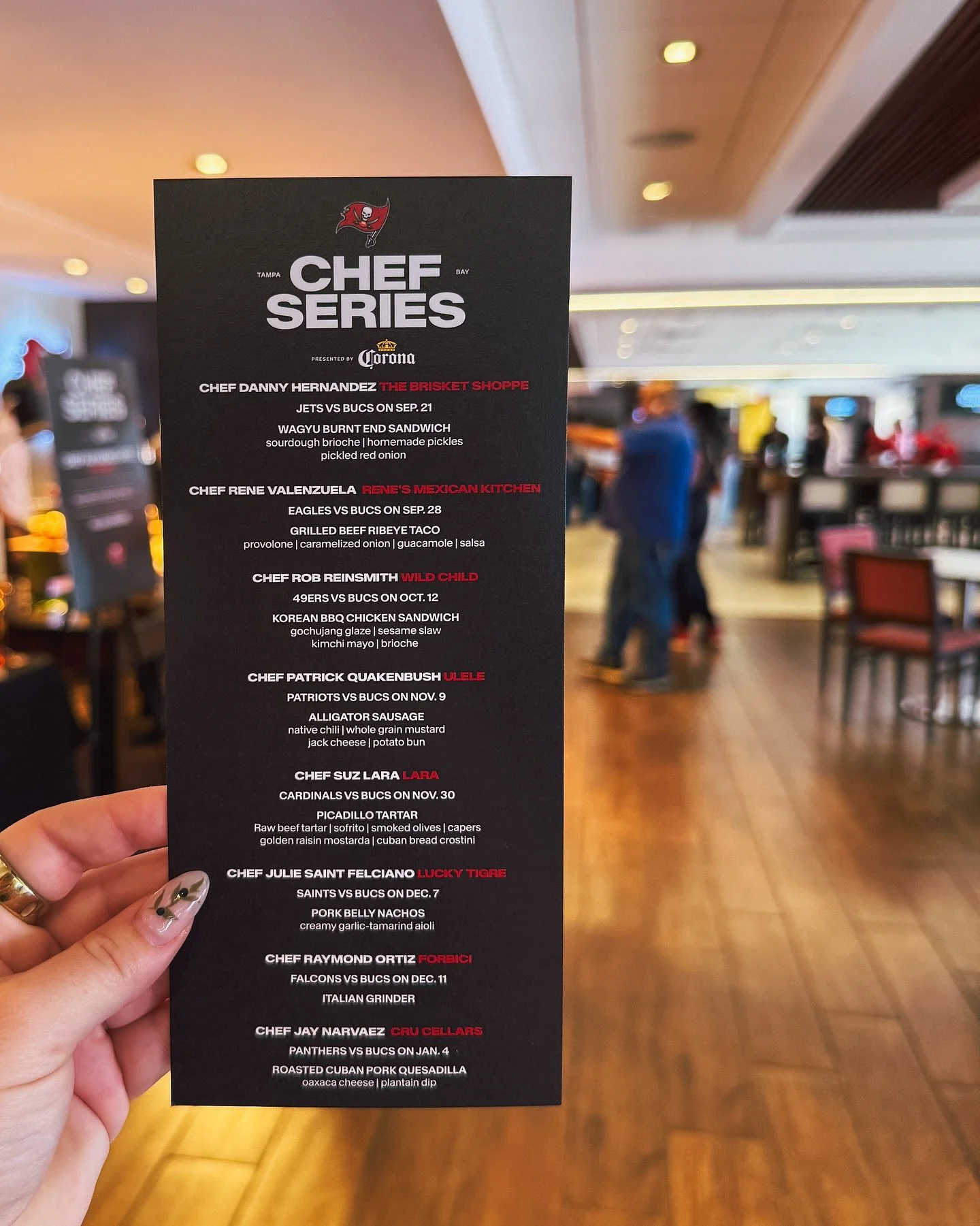 Everything I ate at the 2025 @buccaneers Chef Series preview! 🏴&zwj;☠️ 

Spoiler: I ate it all 🍴 

The Chef Series is back again for another season and I loved seeing a new line-up of local chefs and their creations for all the Bucs home games this