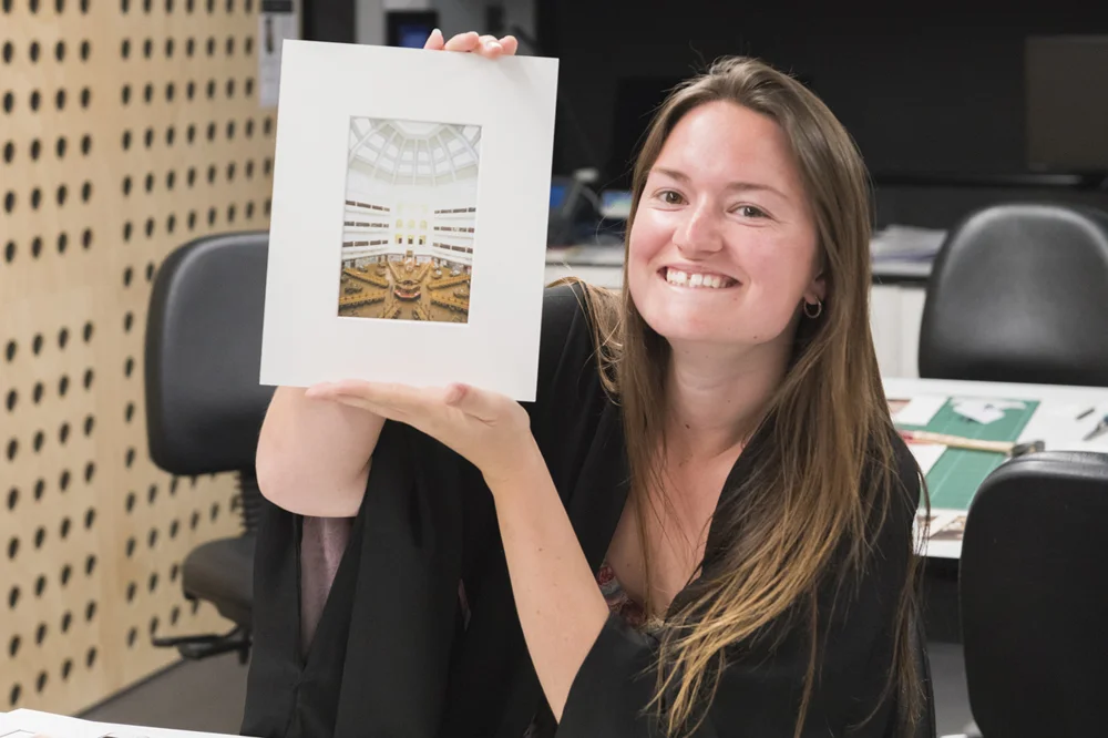 Grace Barrand shows her postcard mounting chops 