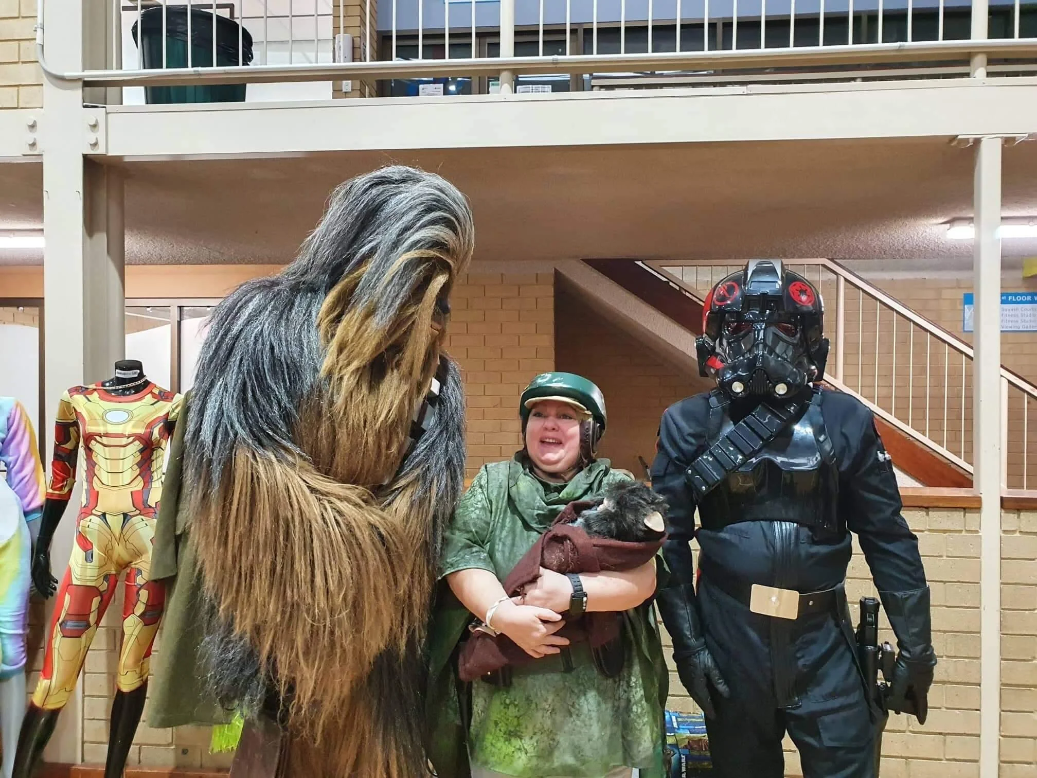 Visitors with Star Wars cosplayers at NEXUS Toy & Collectors Fair in Perth